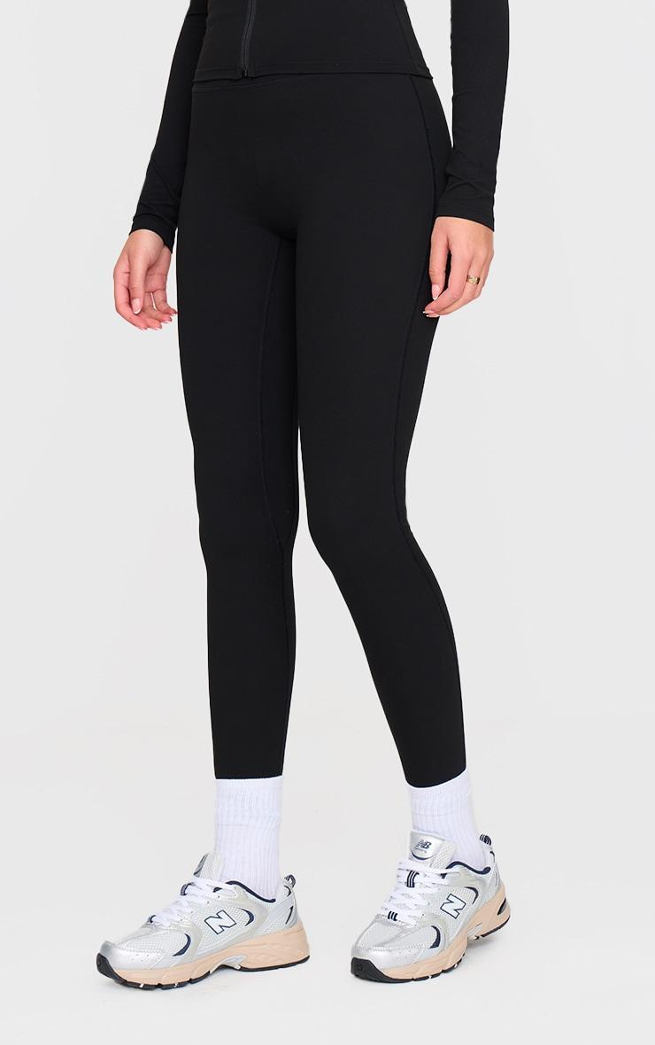 Tall Black Snatched Sculpt High Waisted Gym Leggings Product Image