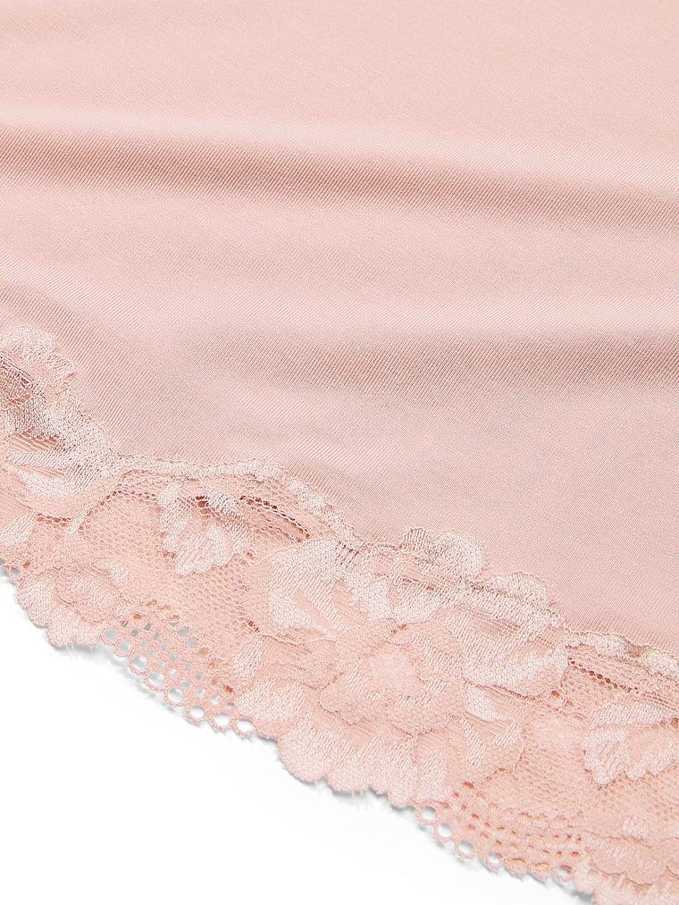 Modal Soft & Lace Trim Straight-Neck Slip Dress Product Image