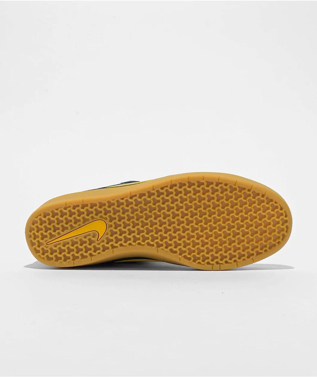 Nike SB Force 58 Midnight Navy, Fir, University Gold, & Gum Skate Shoes Product Image