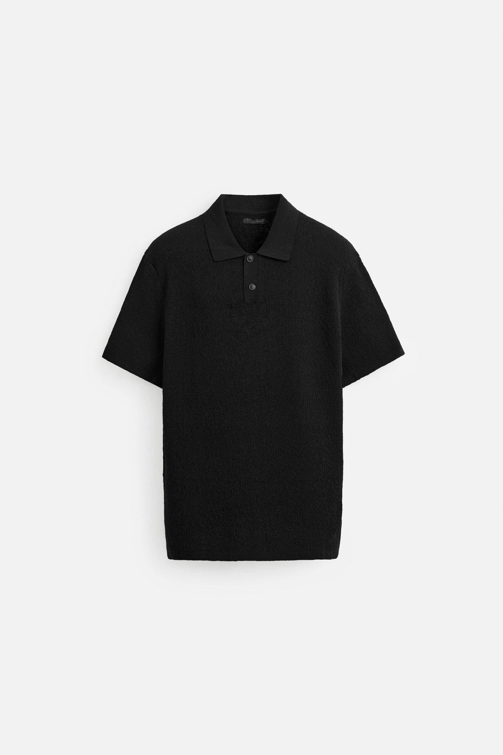 REGULAR FIT TEXTURED POLO SHIRT Product Image