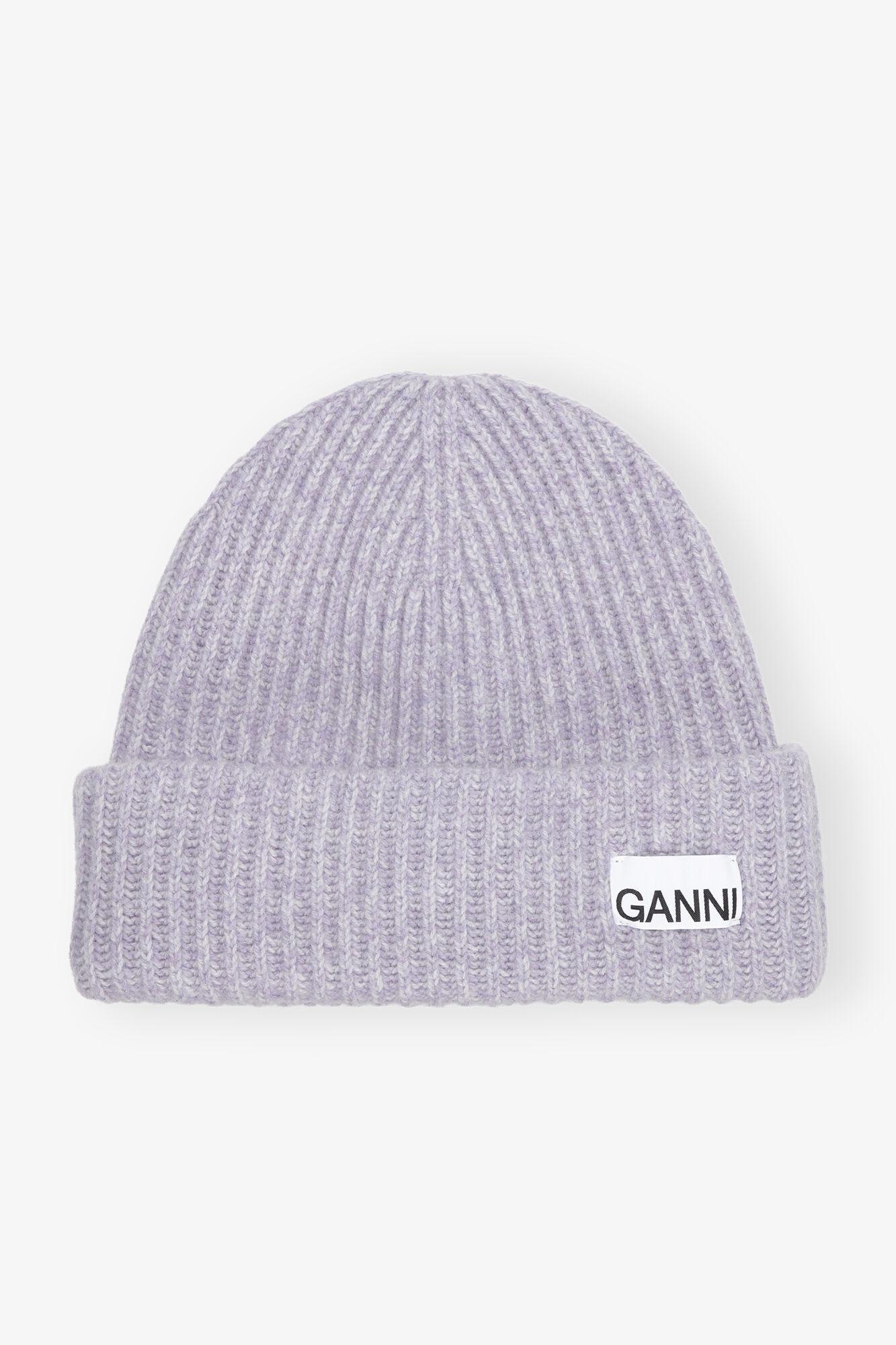 Lavender Rib Knit Beanie Product Image