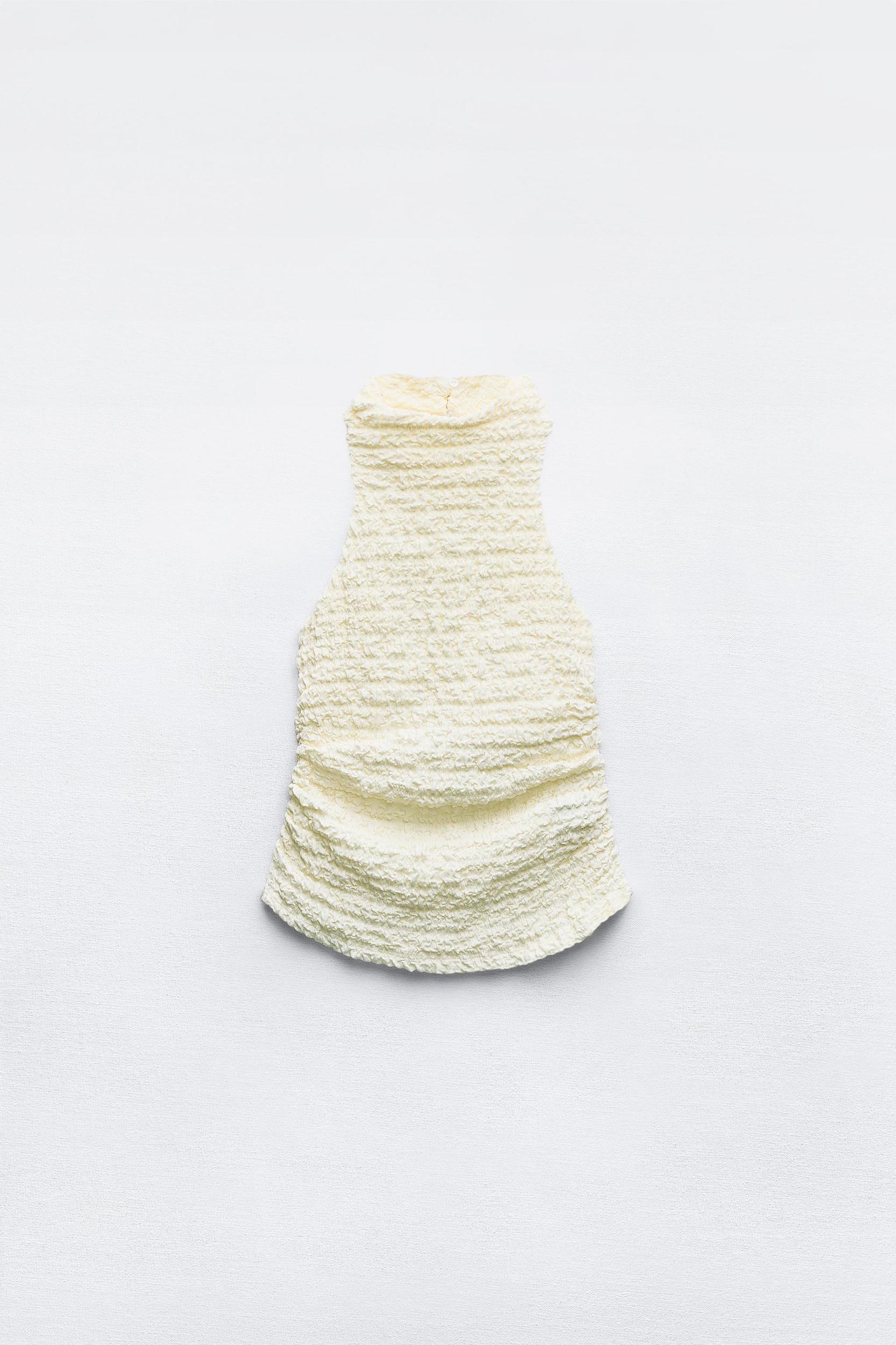 TEXTURED HALTER TOP Product Image