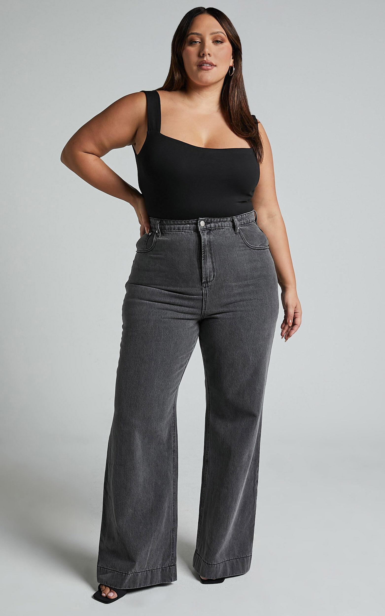 Off My Back Bodysuit - Square Neck Bodysuit in Black Product Image