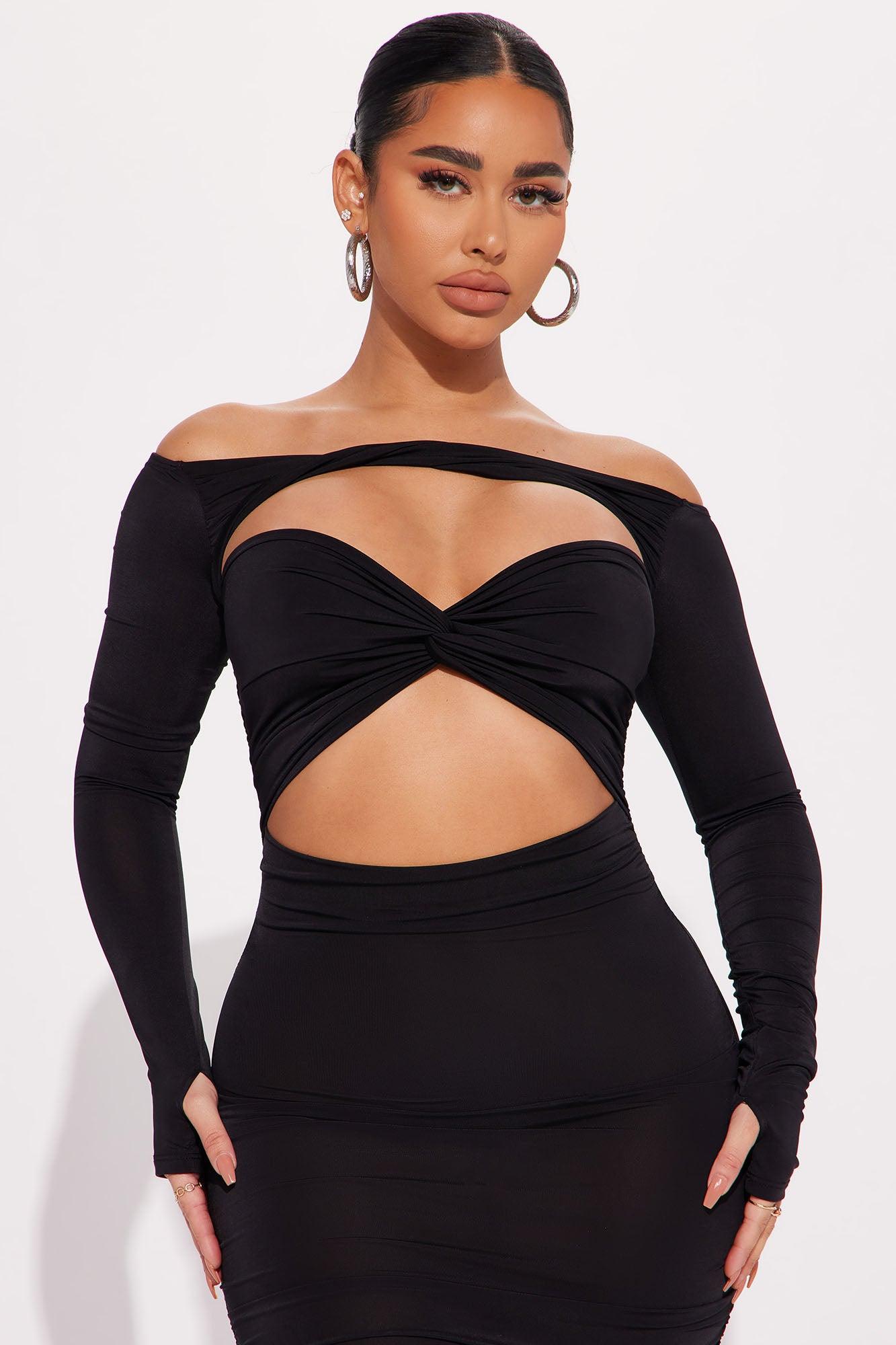 Kristal Midi Dress - Black Product Image