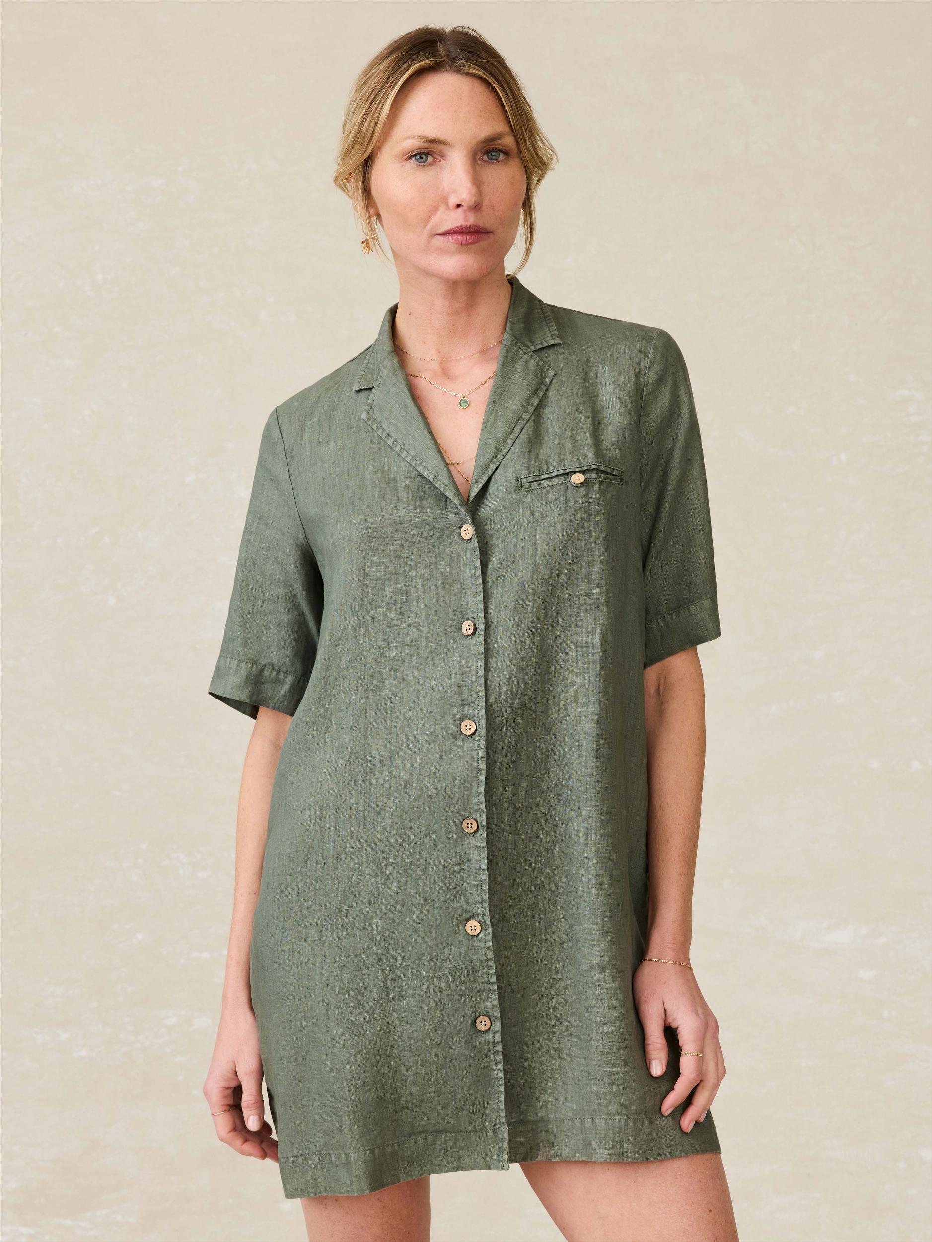 Paradise Point Dress - Thyme Product Image