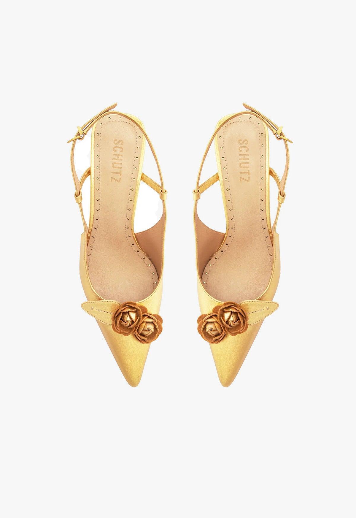 Alma Sling Metallic Leather Pump Product Image
