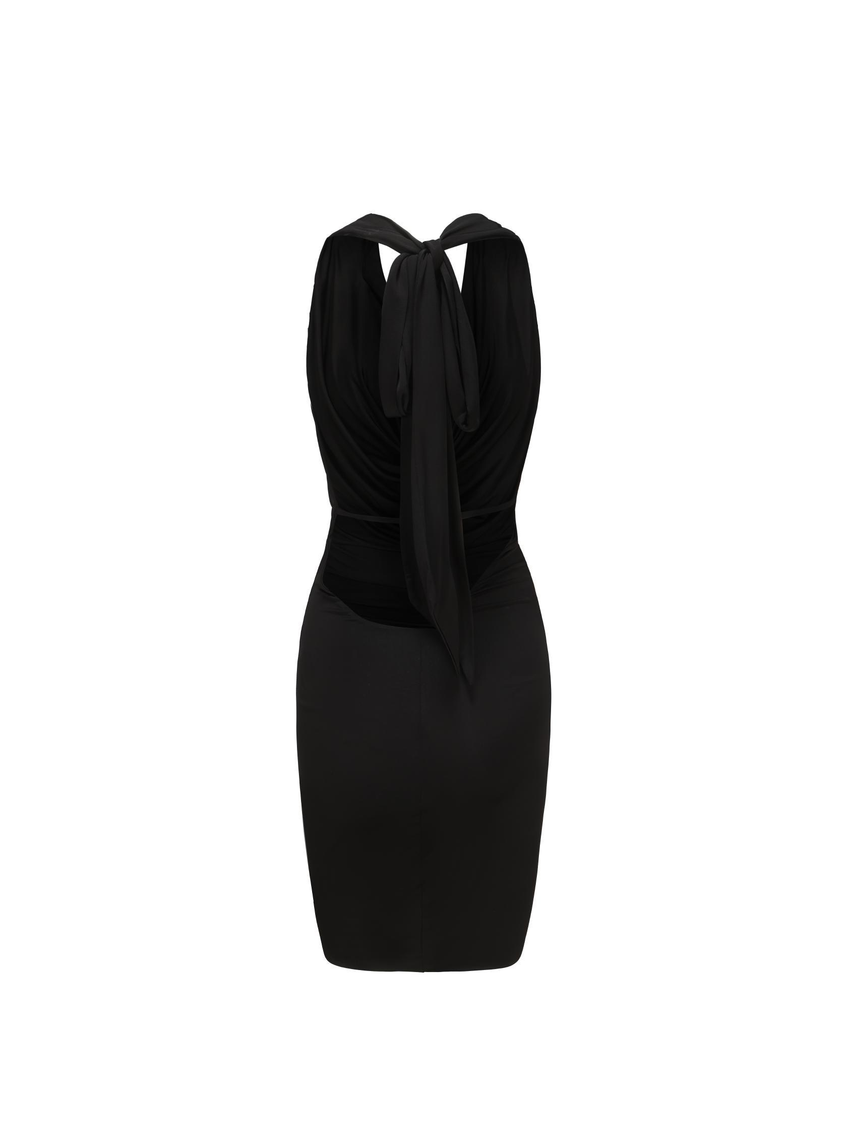 Estrella Silk Dress (Black) (Final Sale) Product Image