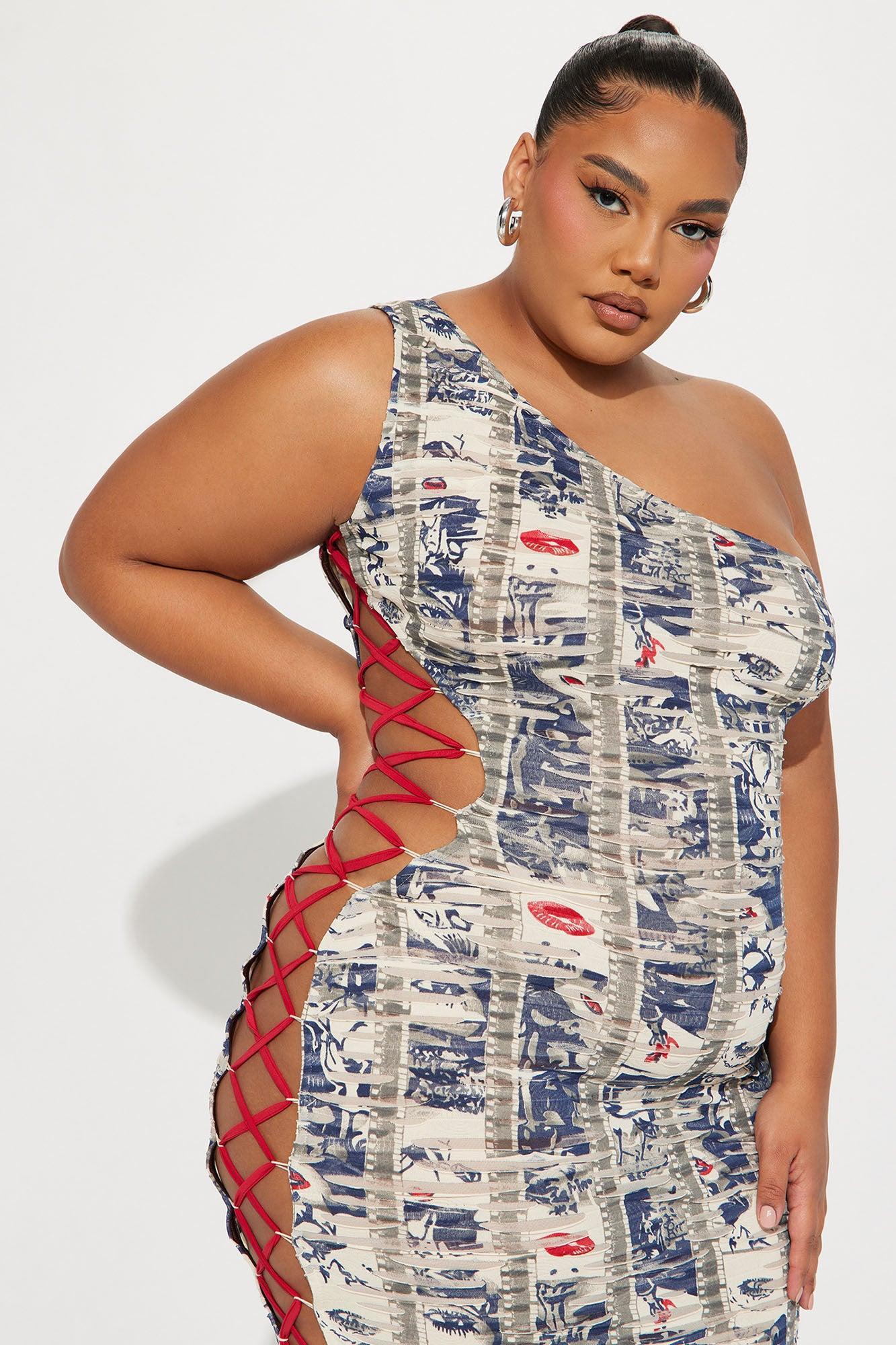 Audrey Distressed Maxi Dress - Multi Color Product Image