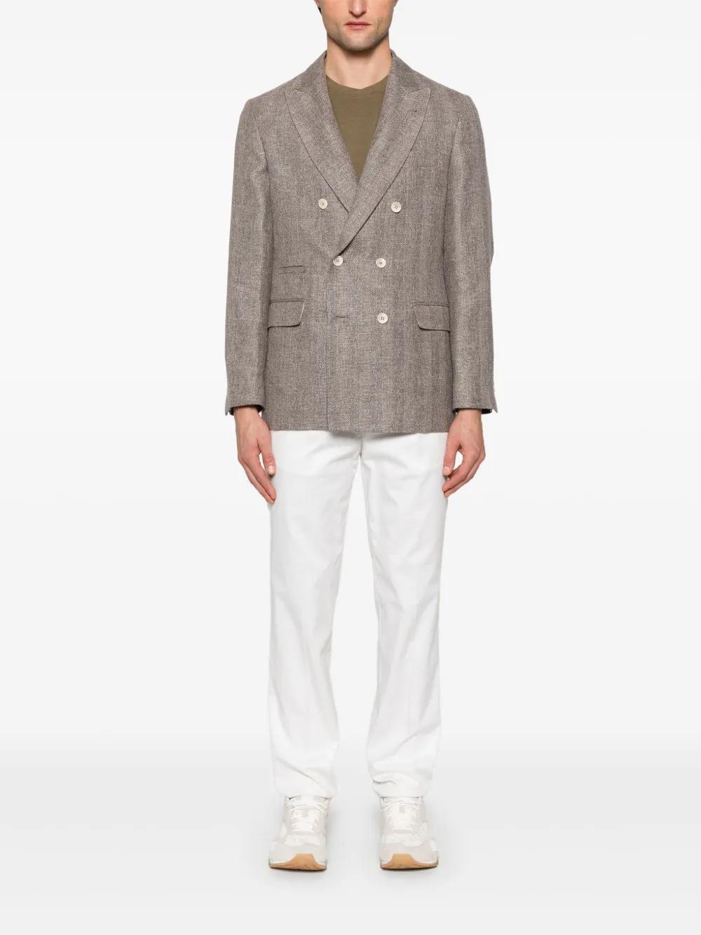 BRUNELLO CUCINELLI Tapered Chinos In White Product Image