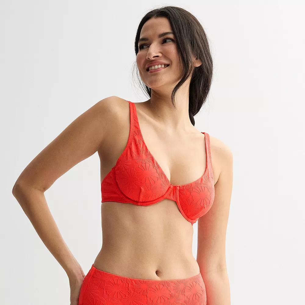 Women's Freshwater Santorini Underwire Bra Swim Top, Size: XXL, Santorini Red Product Image