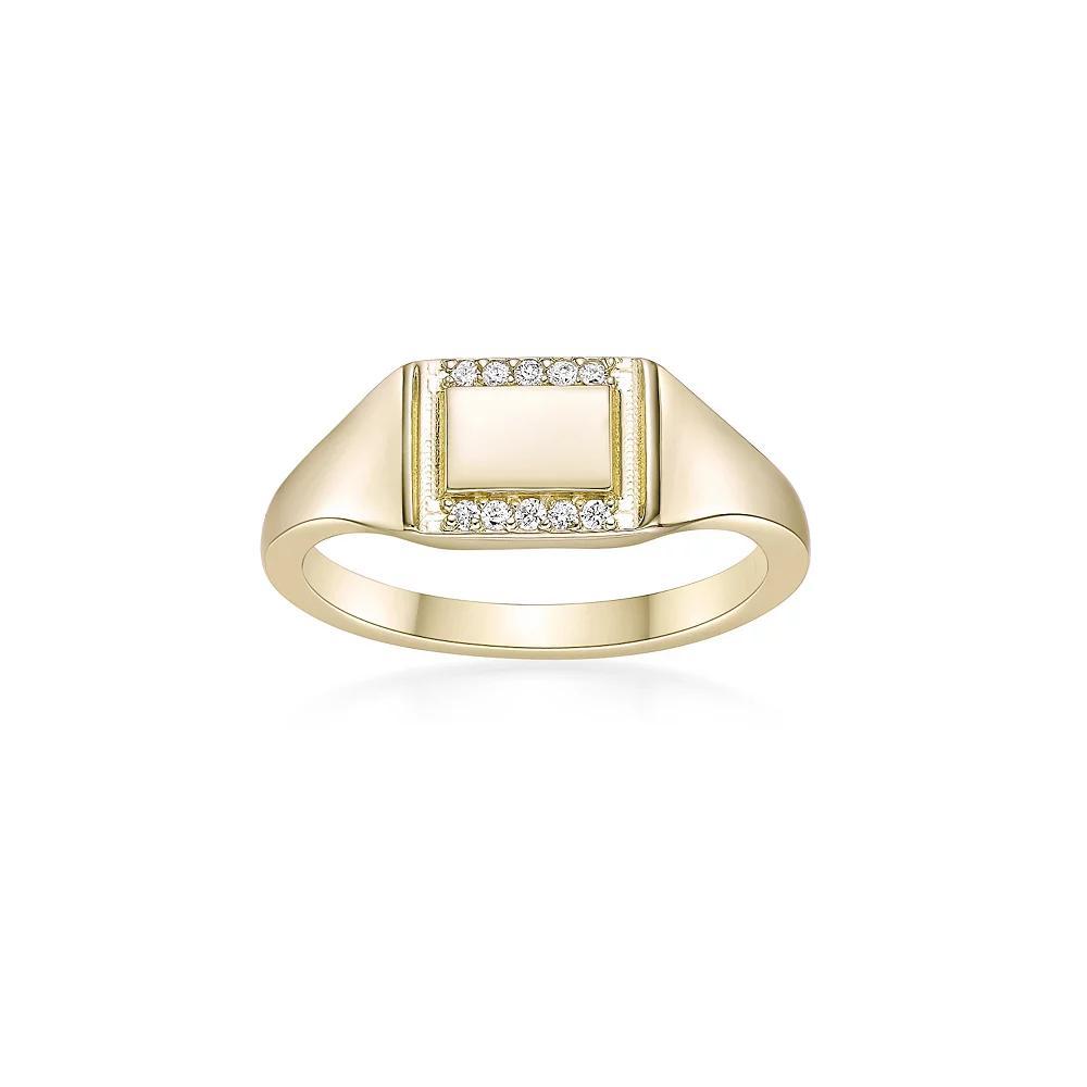 Gemminded 18k Gold Over Silver Lab-Grown Diamond Accent Ring, Women's, Size: 6, Gold Tone Product Image