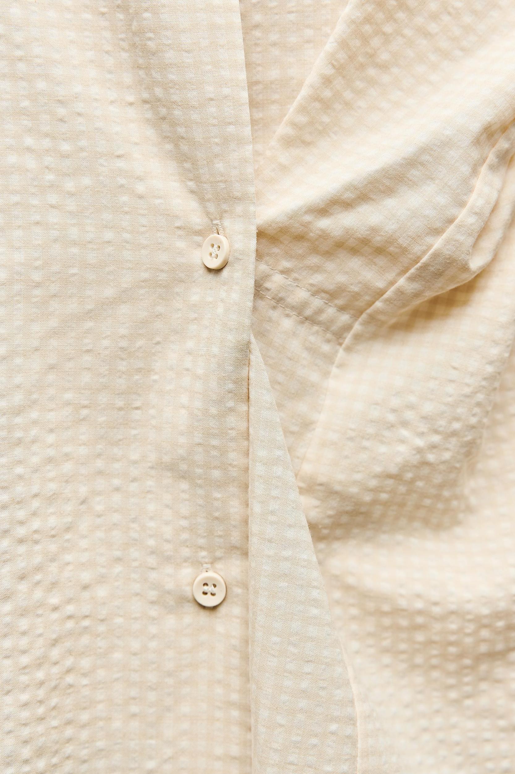 MULTI-POSITIONAL CHECKERED SHIRT ZW COLLECTION Product Image