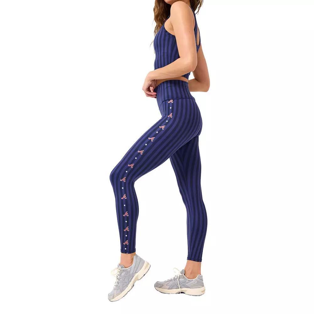 Women's Terez Navy Atlanta Braves TLC Printed Leggings, Size: XS, Blue Product Image