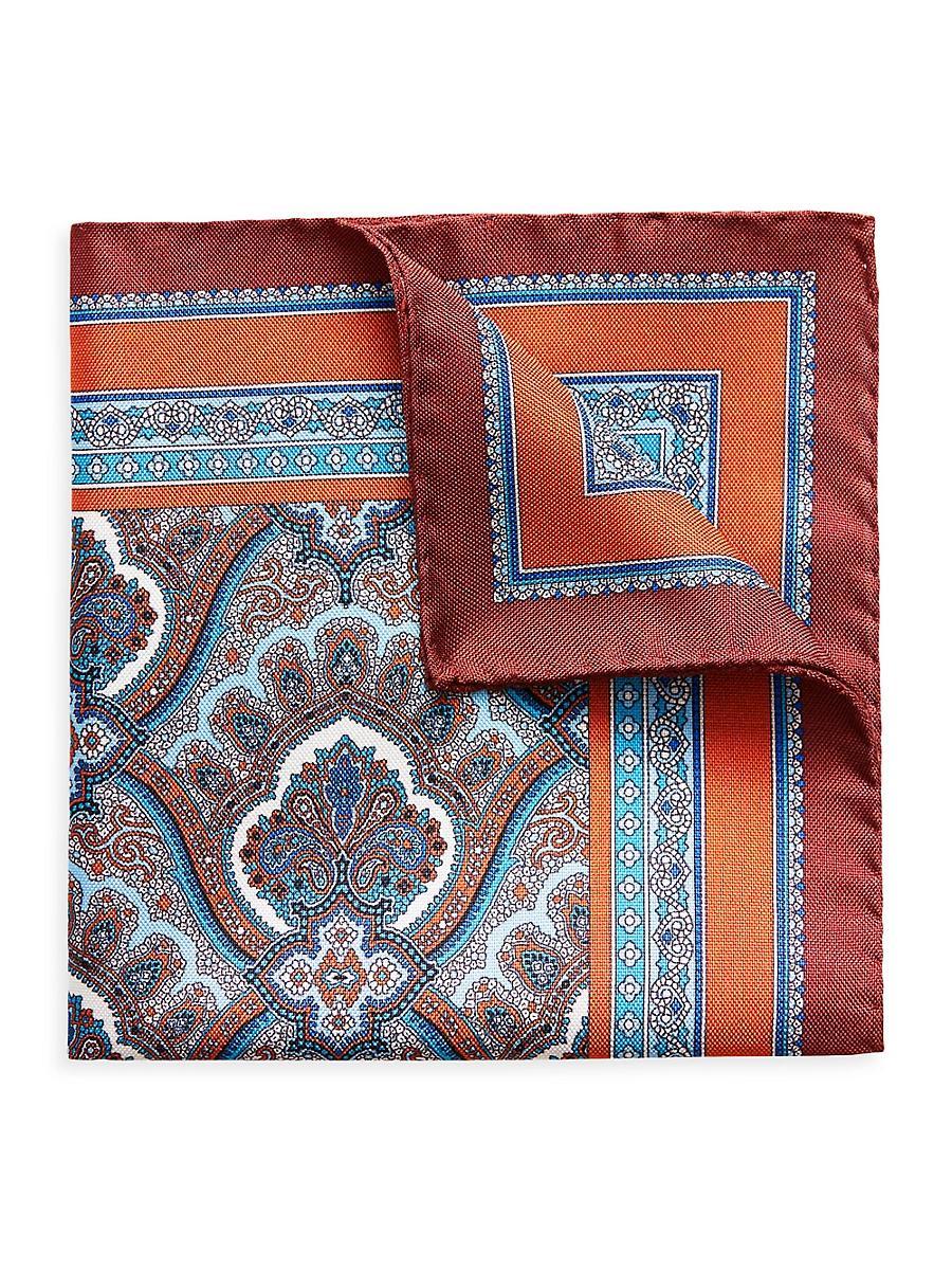 Eton Paisley Silk Pocket Square Product Image