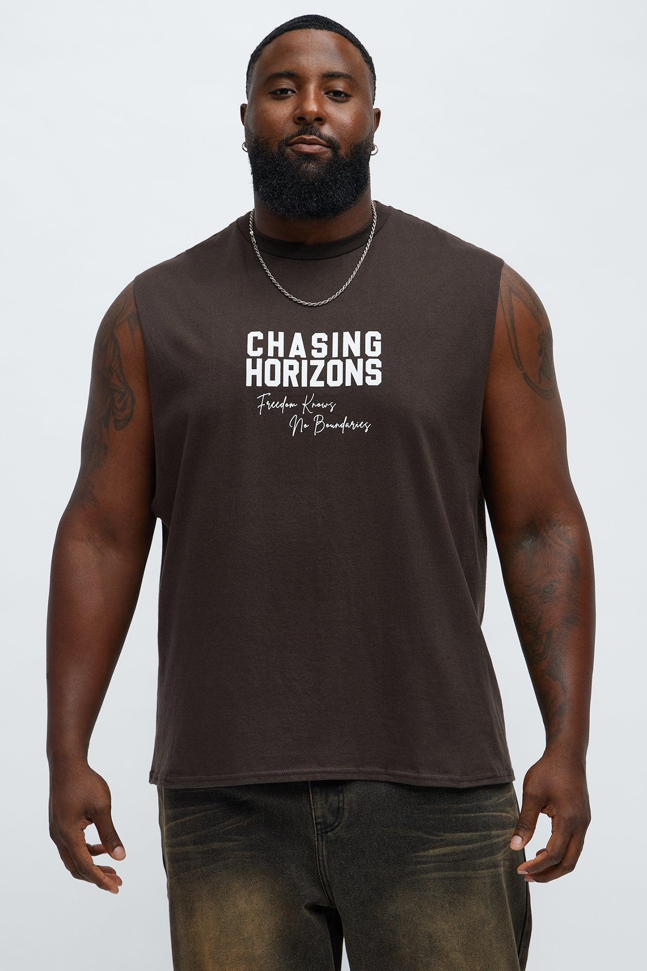 Chasing Horizons Muscle Tee - Brown Male Product Image