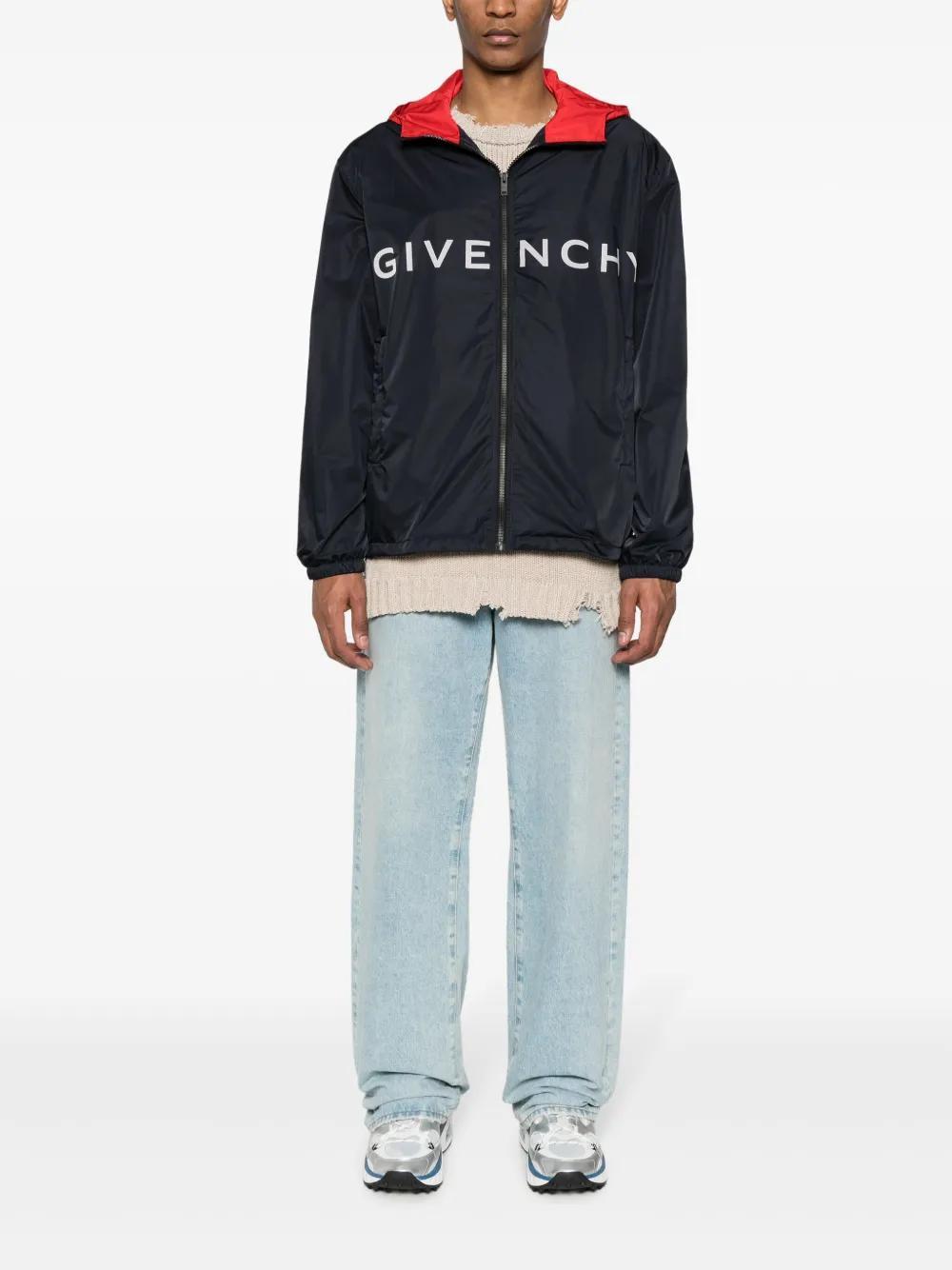logo-print hooded jacket  Product Image