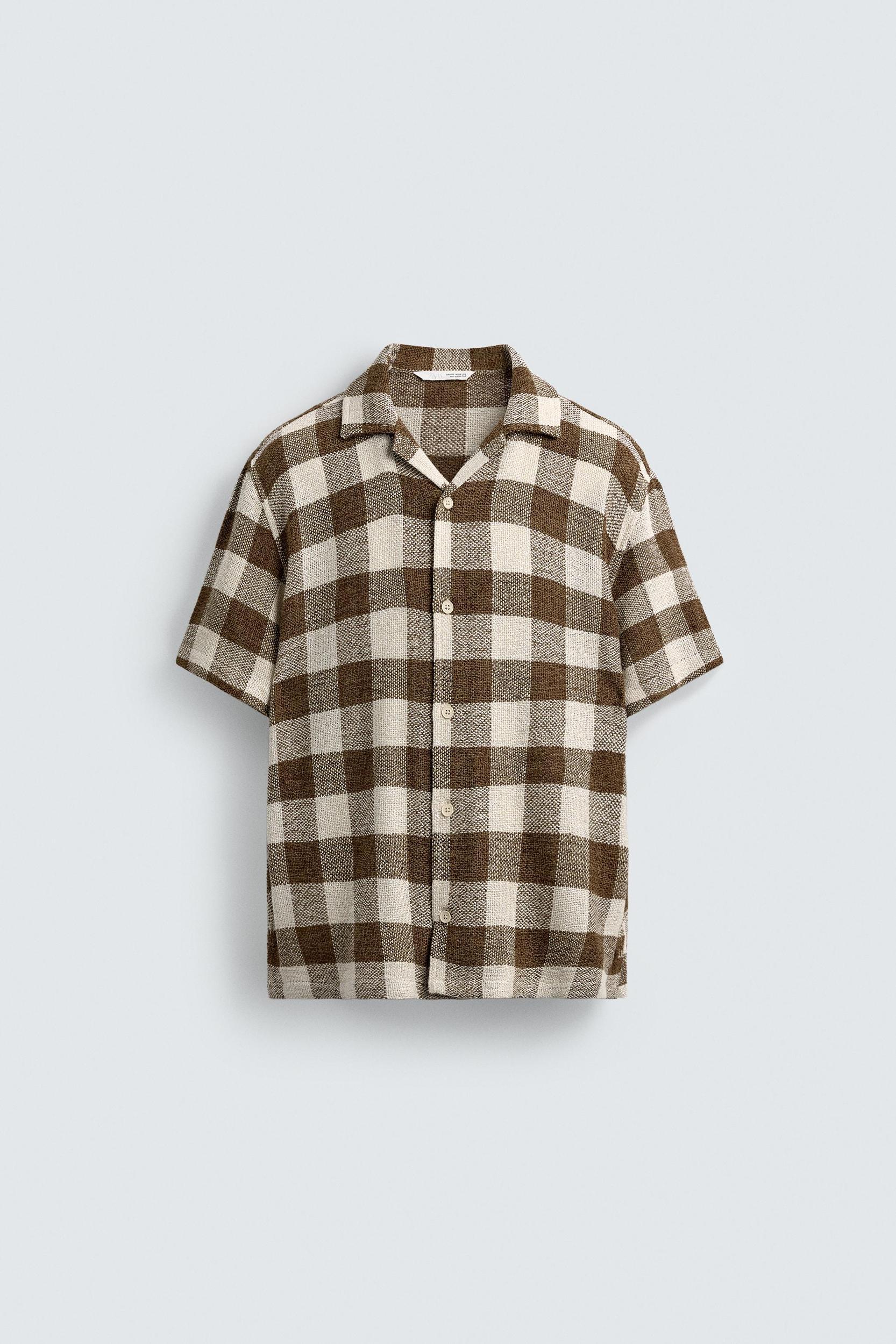 TEXTURED PLAID SHIRT Product Image