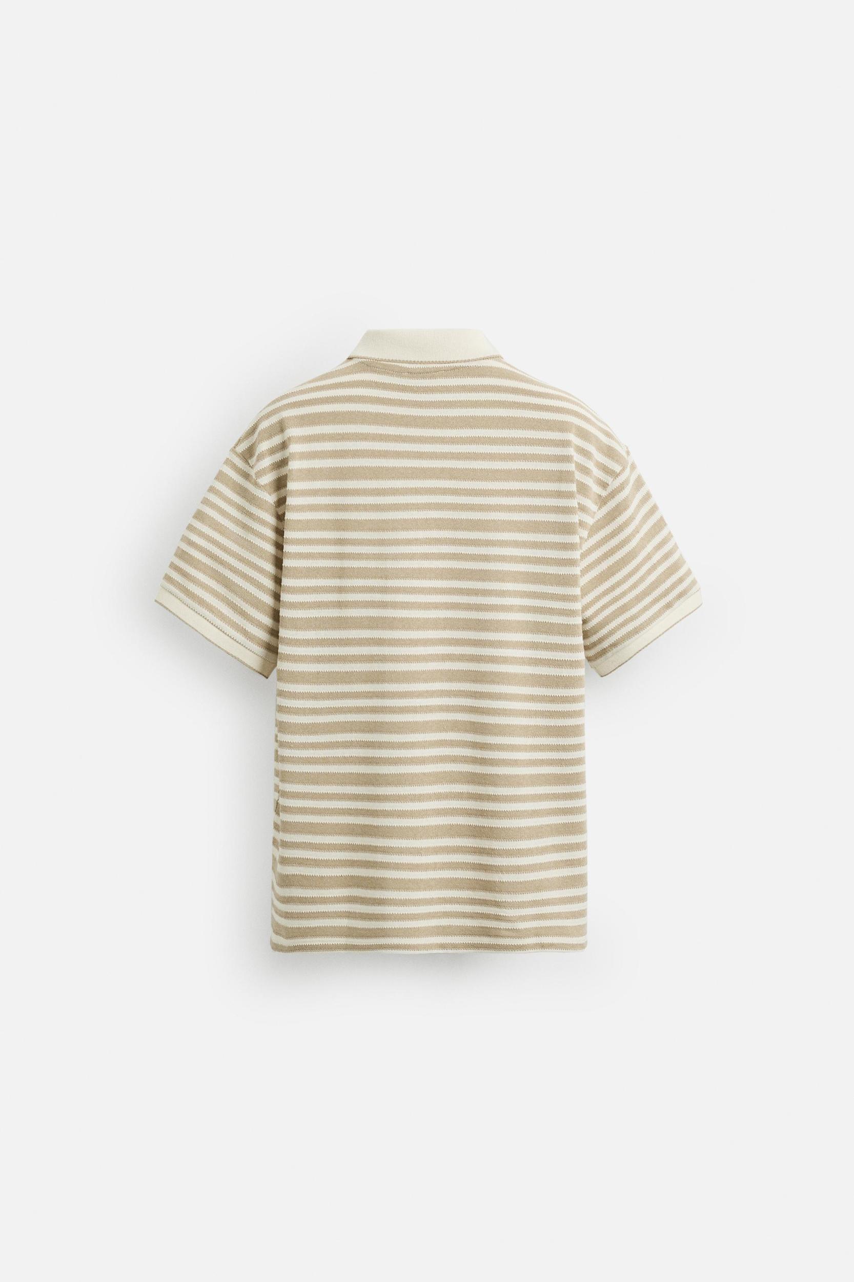 JACQUARD STRIPED POLO SHIRT Product Image