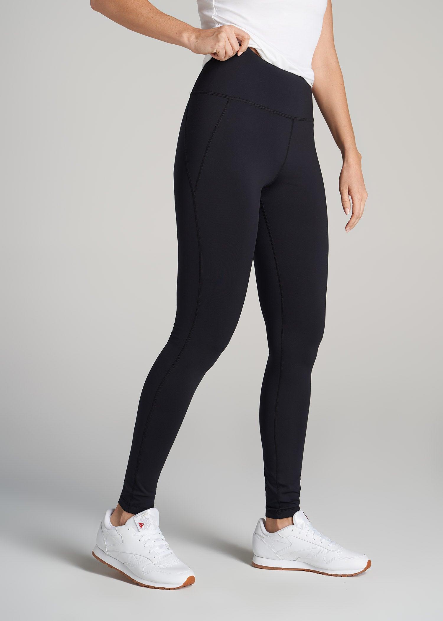 Fleece Lined Women's Tall Leggings in Black Product Image