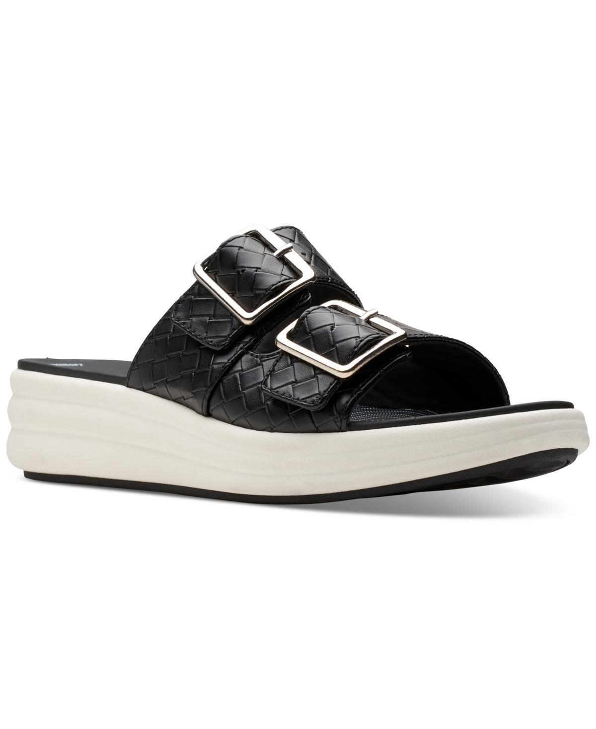 Clarks® Cloudsteppers Drift Women's Buckle Sandals, Size: 8.5 Medium, Black Product Image
