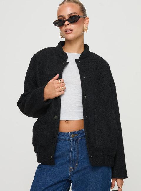 Stillar Bomber Jacket Black Product Image