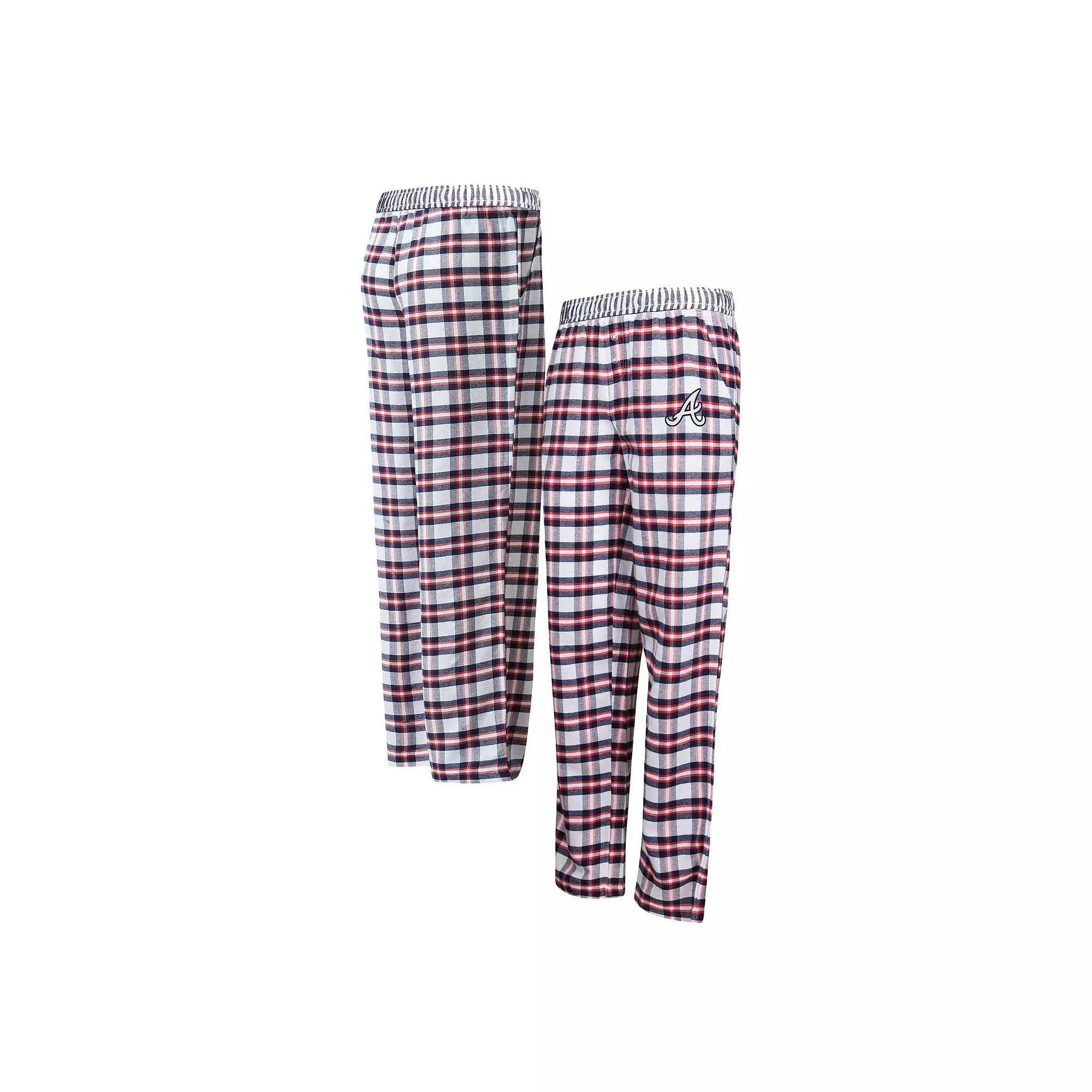 Women's Concepts Sport Navy/Red Atlanta Braves Sienna Flannel Sleep Pants, Size: Small, Blue Product Image
