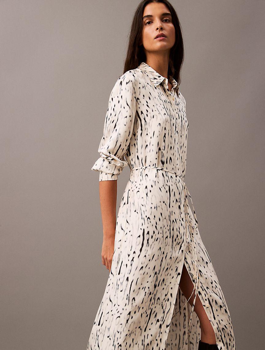 Viscose Twill Maxi Shirt Dress Product Image