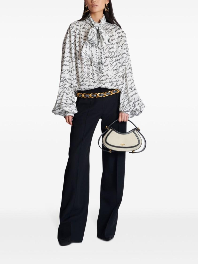 BALMAIN Love Letter Blouse In White Product Image