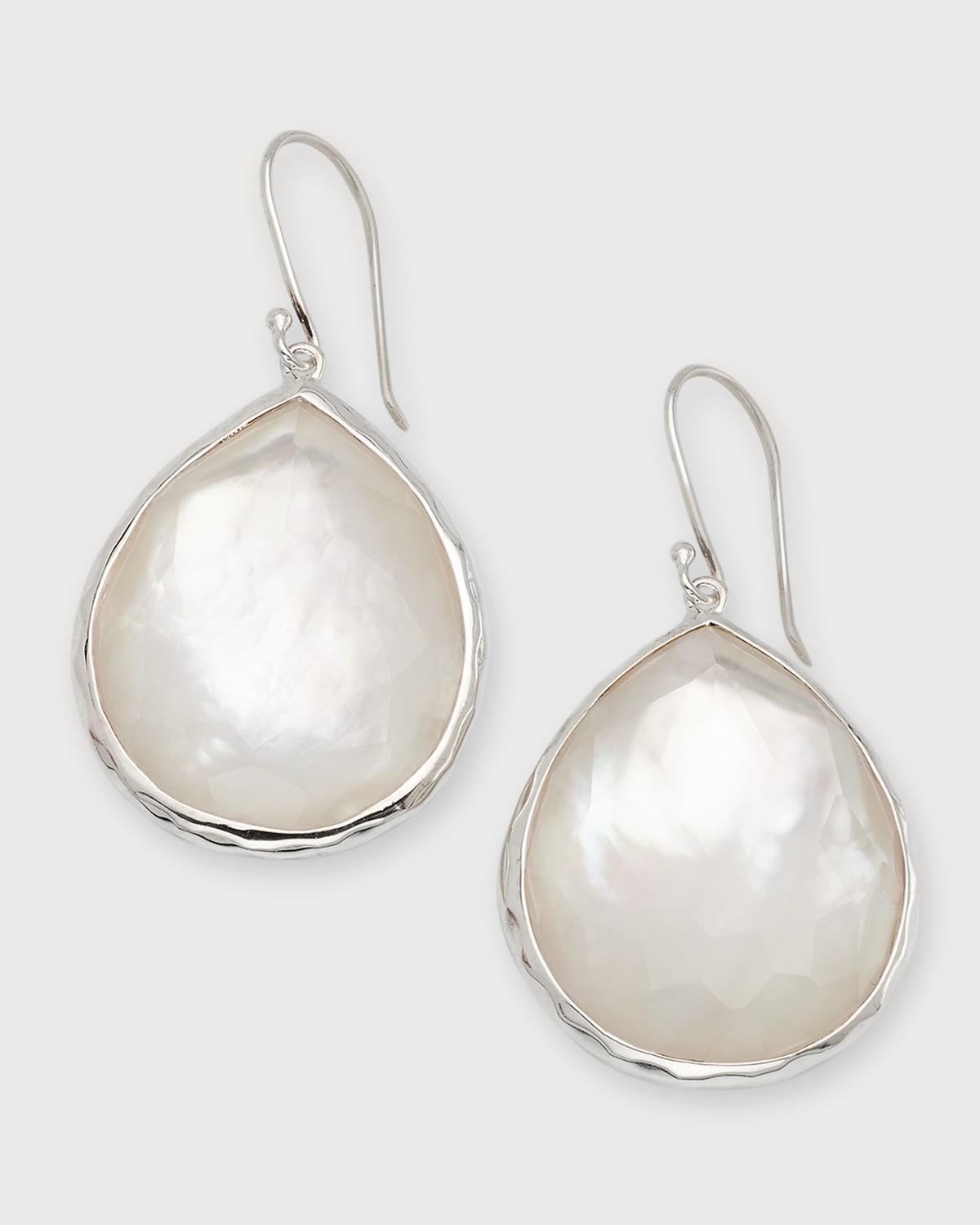Large Teardrop Earrings in Sterling Silver Product Image