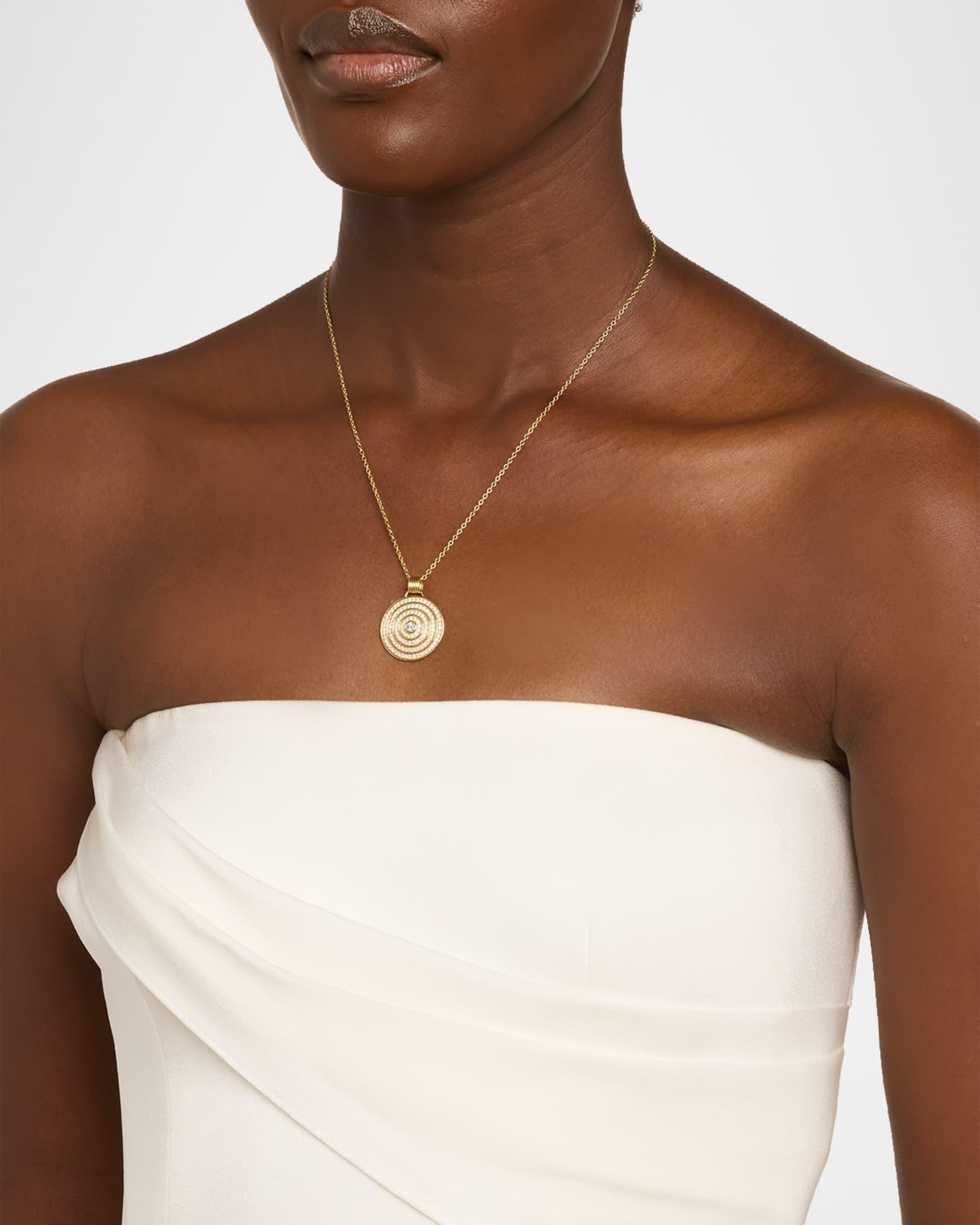 Universum Pave Medallion Necklace, 23mm Product Image