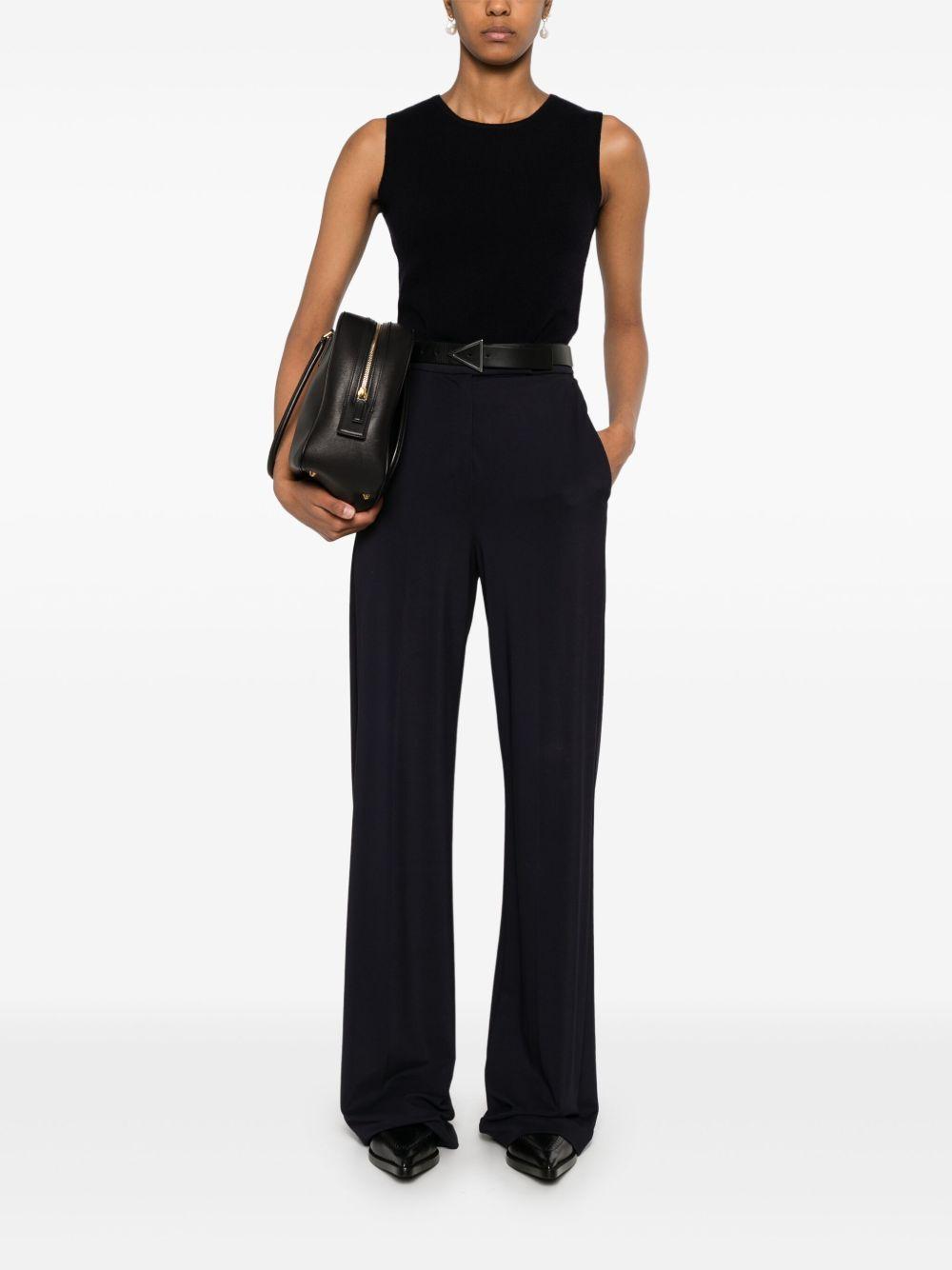 MAX MARA Crewneck Sleeveless Top In Blue Product Image