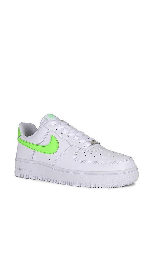Nike Womens Air Force 1 07 LE Low - Shoes White/Lime Blast Product Image