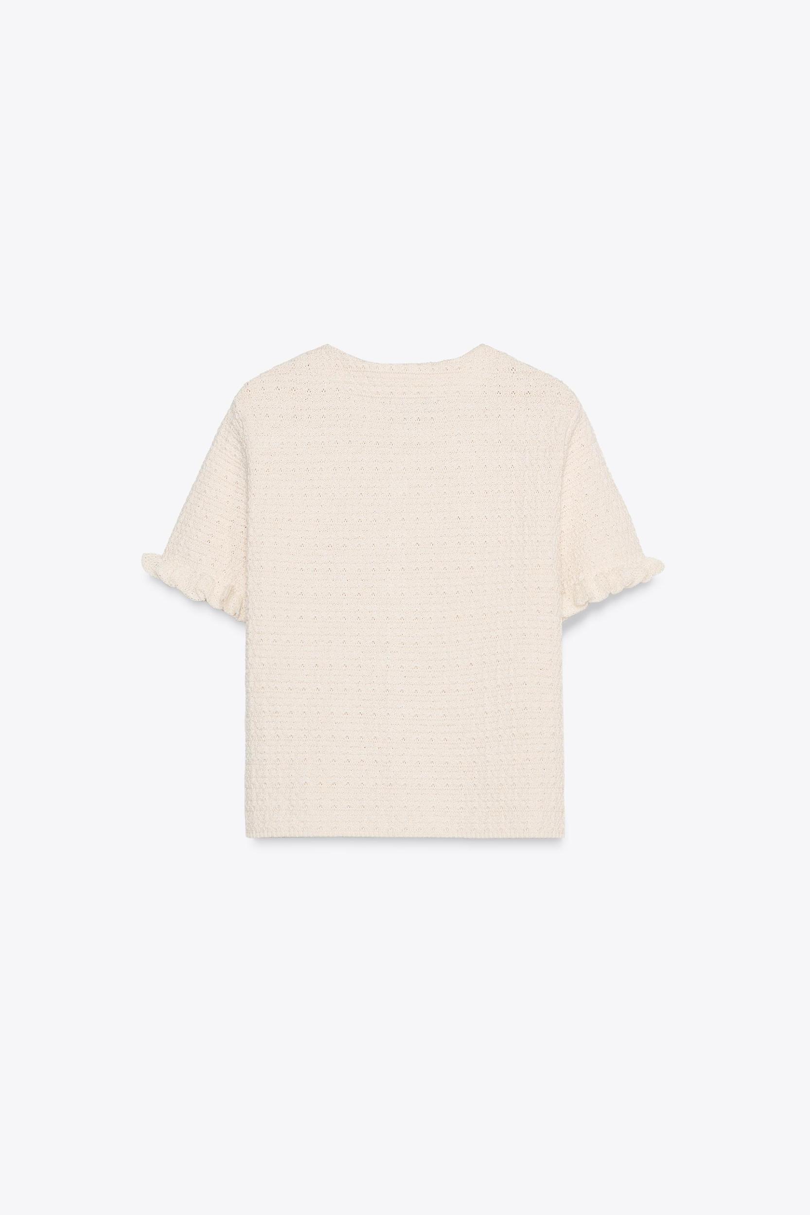 RUFFLED KNIT CARDIGAN Product Image
