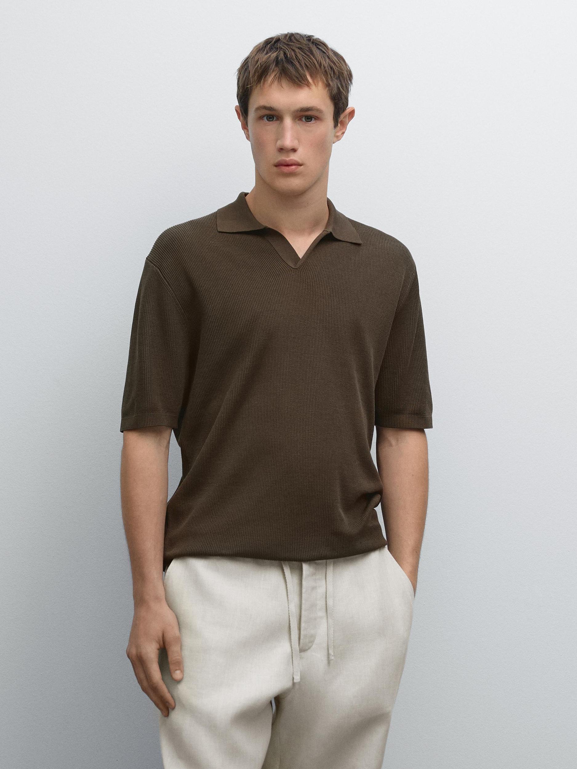 Mercerised cotton short sleeve polo shirt Product Image