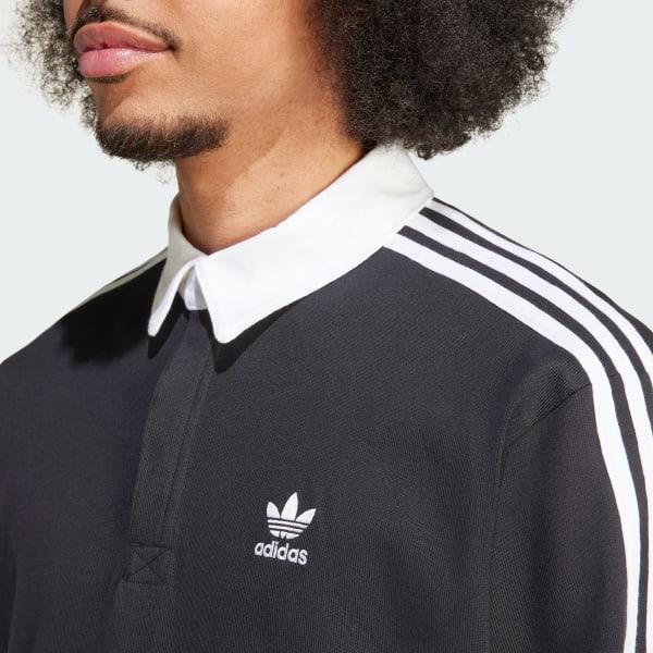 adidas Adicolor Rugby Polo Shirt Black XL Mens Product Image