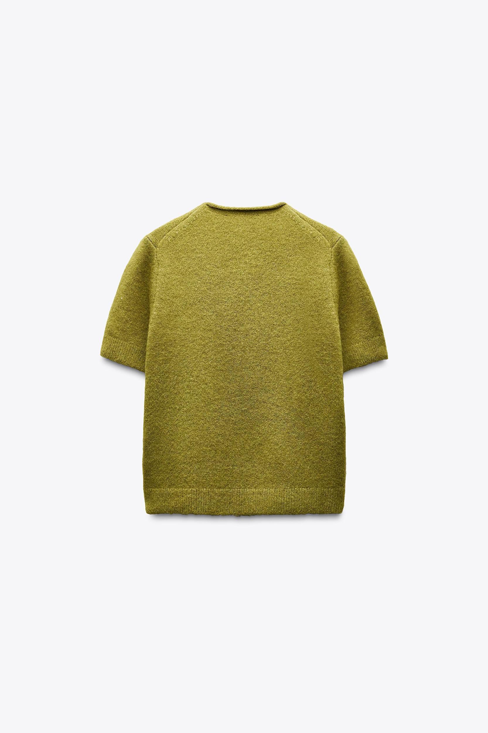 SOFT SHORT SLEEVE KNIT SWEATER Product Image