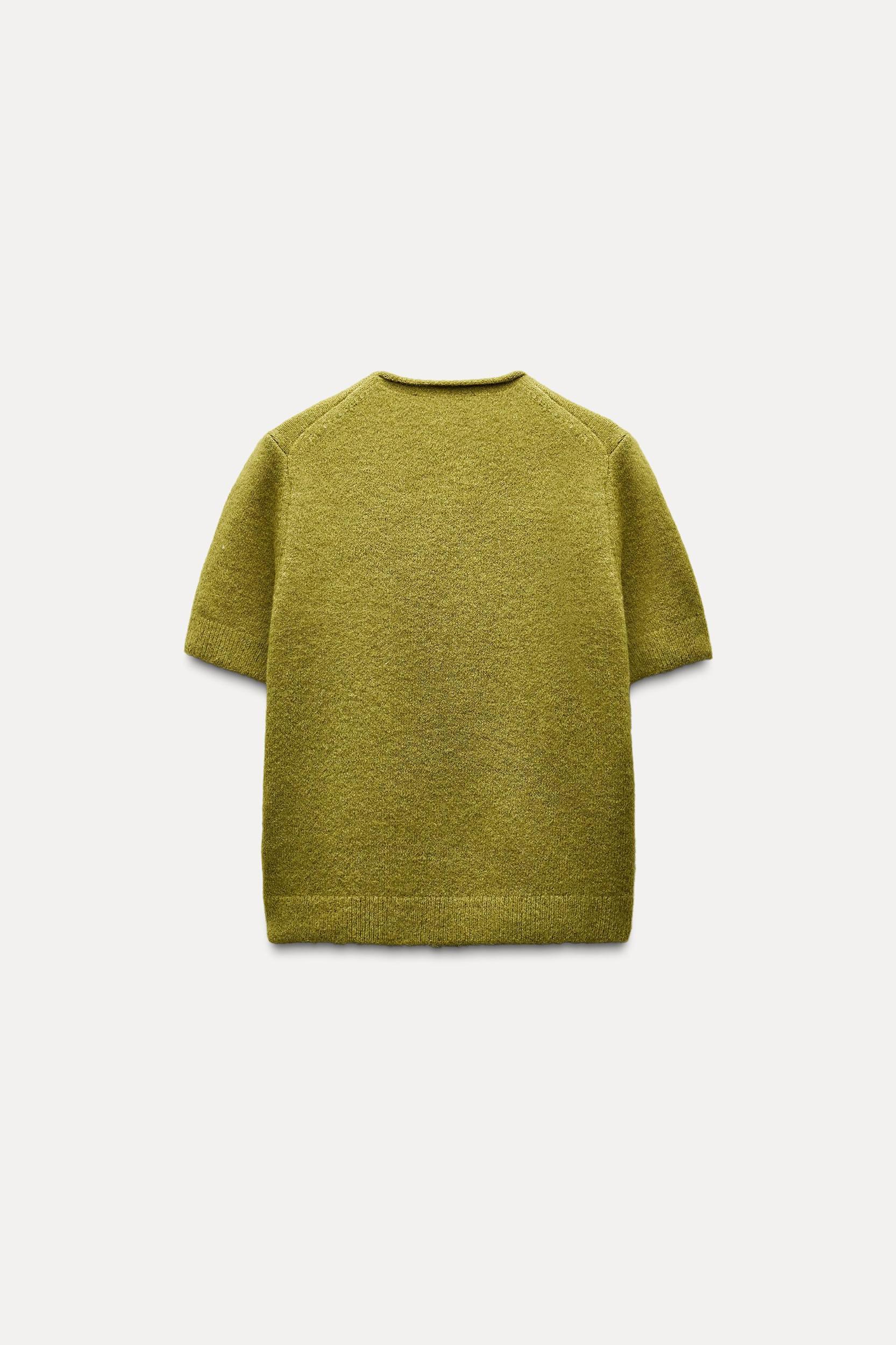 SOFT SHORT SLEEVE KNIT SWEATER Product Image