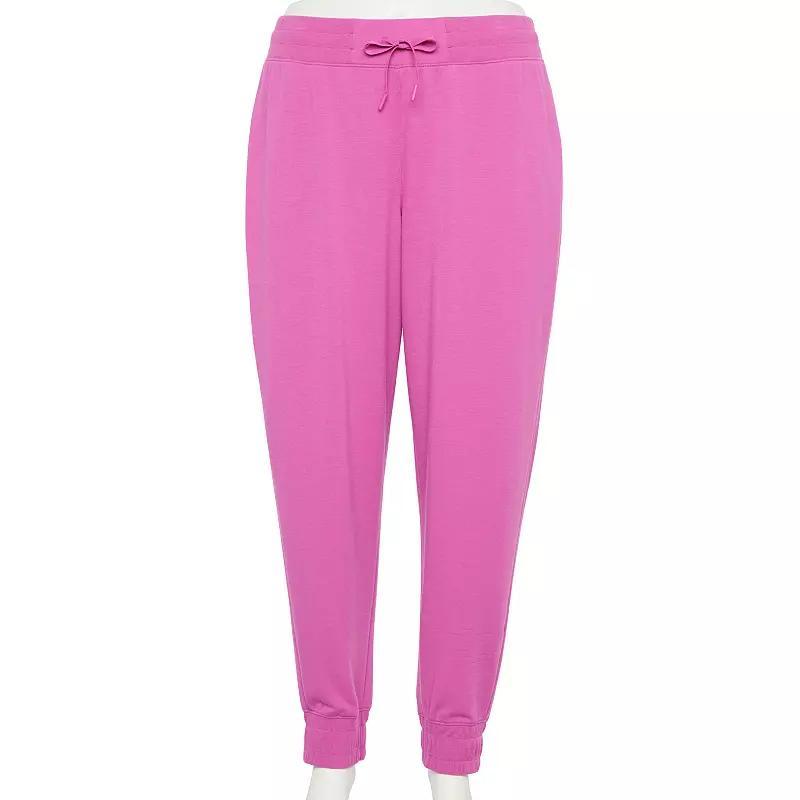 Plus Size Tek Gear® French Terry Jogger Pants, Women's, Size: 1XL, Mineral Black Product Image
