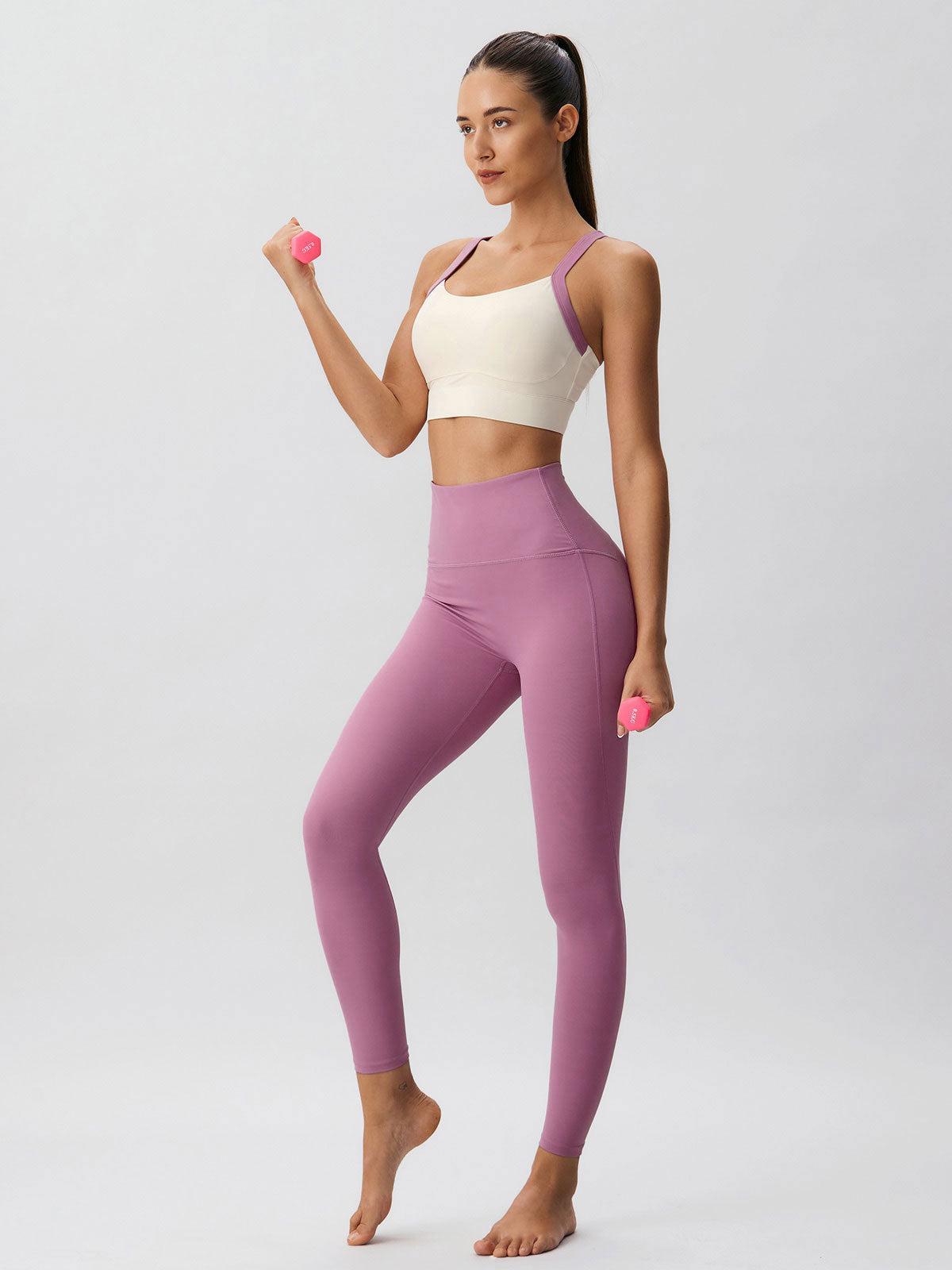Pink High Waisted Quick-drying Leggings Product Image