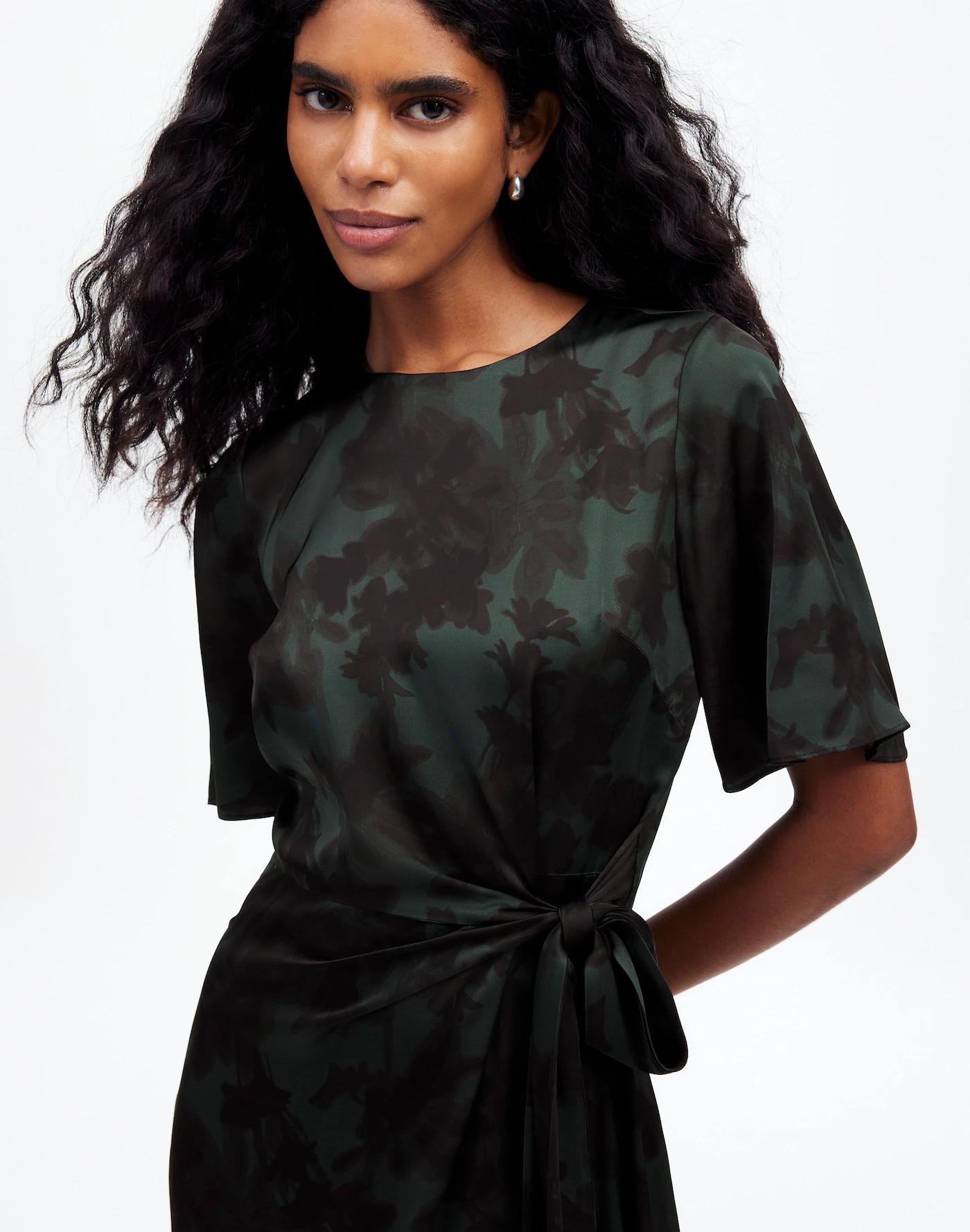 Tie-Waist Midi Dress in Floral Product Image