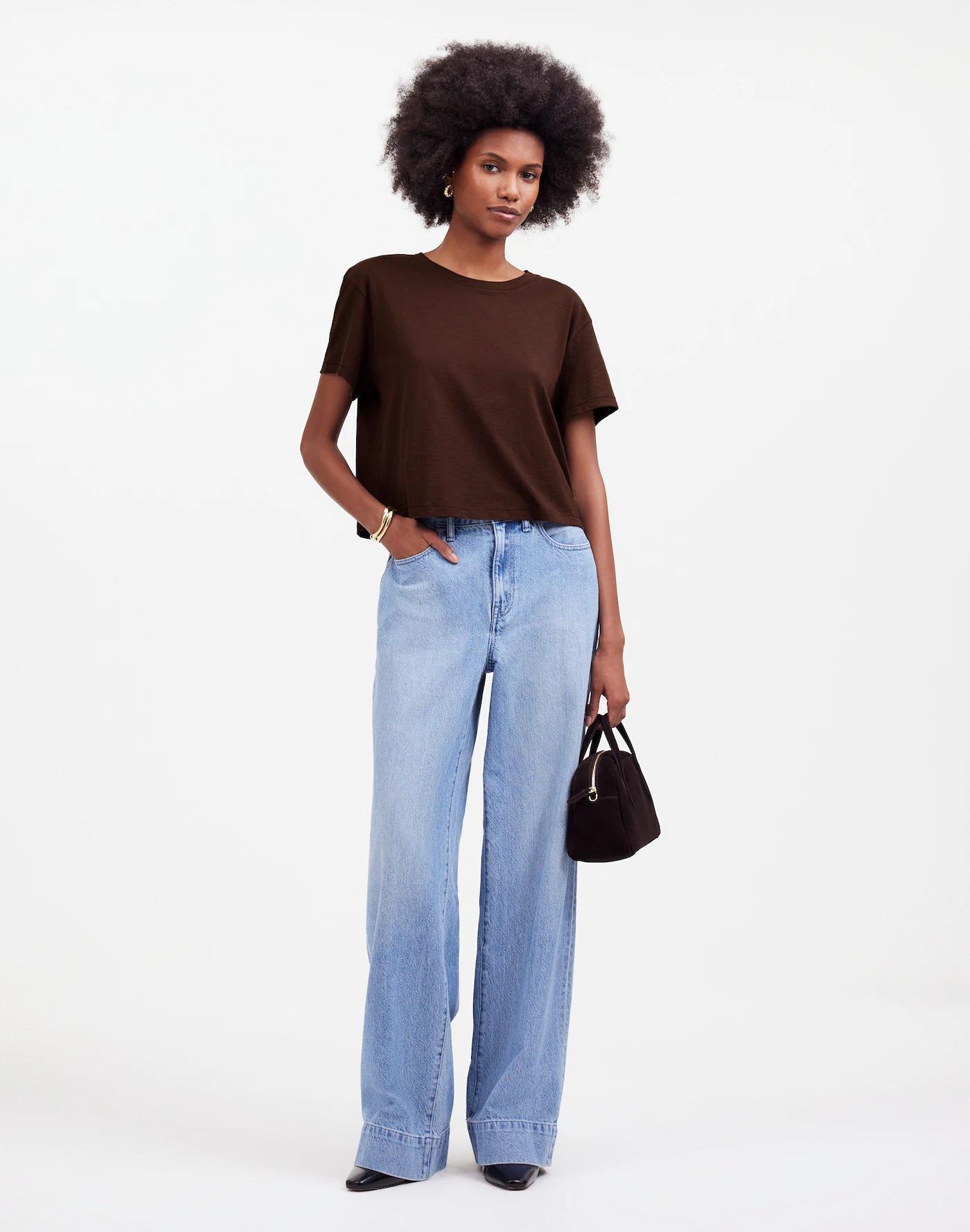 Slub Boxy-Crop Tee Product Image