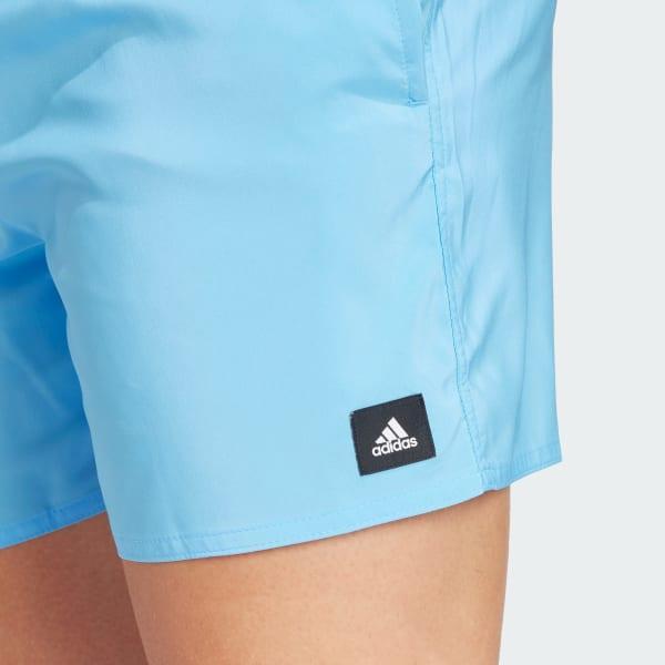 adidas Solid CLX Classic-Length Swim Shorts Blue Burst 2XL Mens Product Image