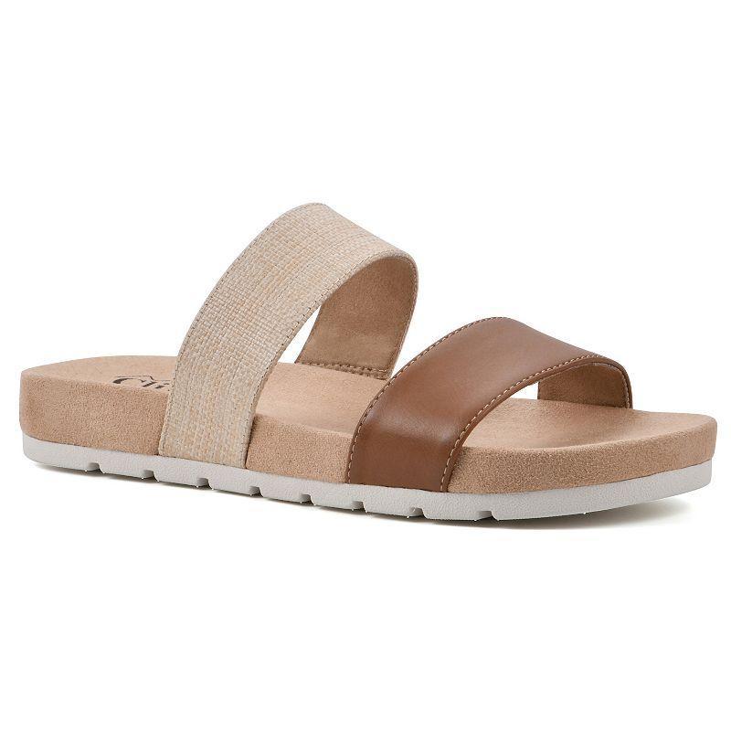 Cliffs by White Mountain Tahlie Women's Slide Sandals, Size: 8, White Es Print Product Image