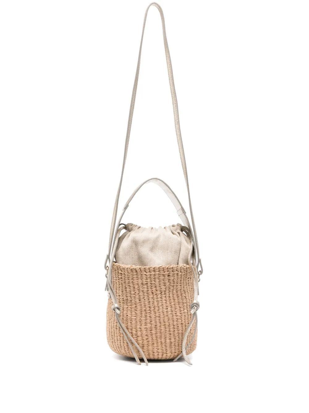 CHLOÉ Small Woody Bucket Bag In Beige Product Image
