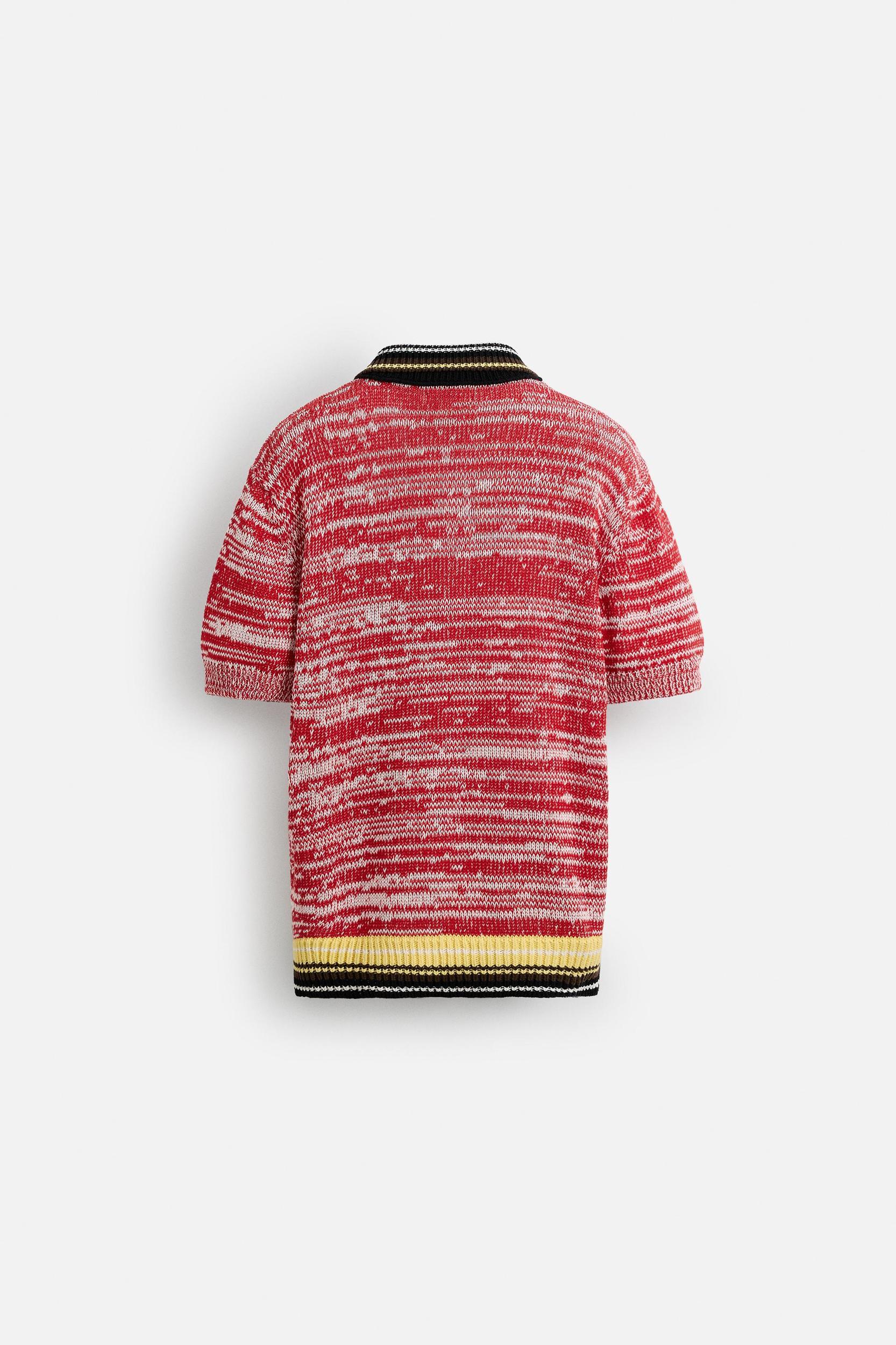 CONTRAST KNIT POLO SHIRT Product Image