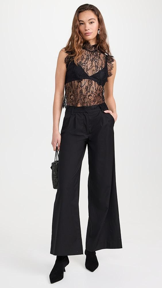 L'AGENCE Tours Sleeveless Lace Top | Shopbop Product Image