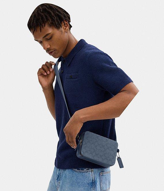 COACH Charter Signature Jacquard/Refined Calfskin Leather Crossbody Bag Product Image