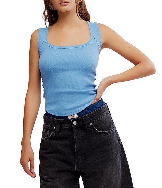 Free People Hummingbird Square Neck Sleeveless Tank Top Product Image