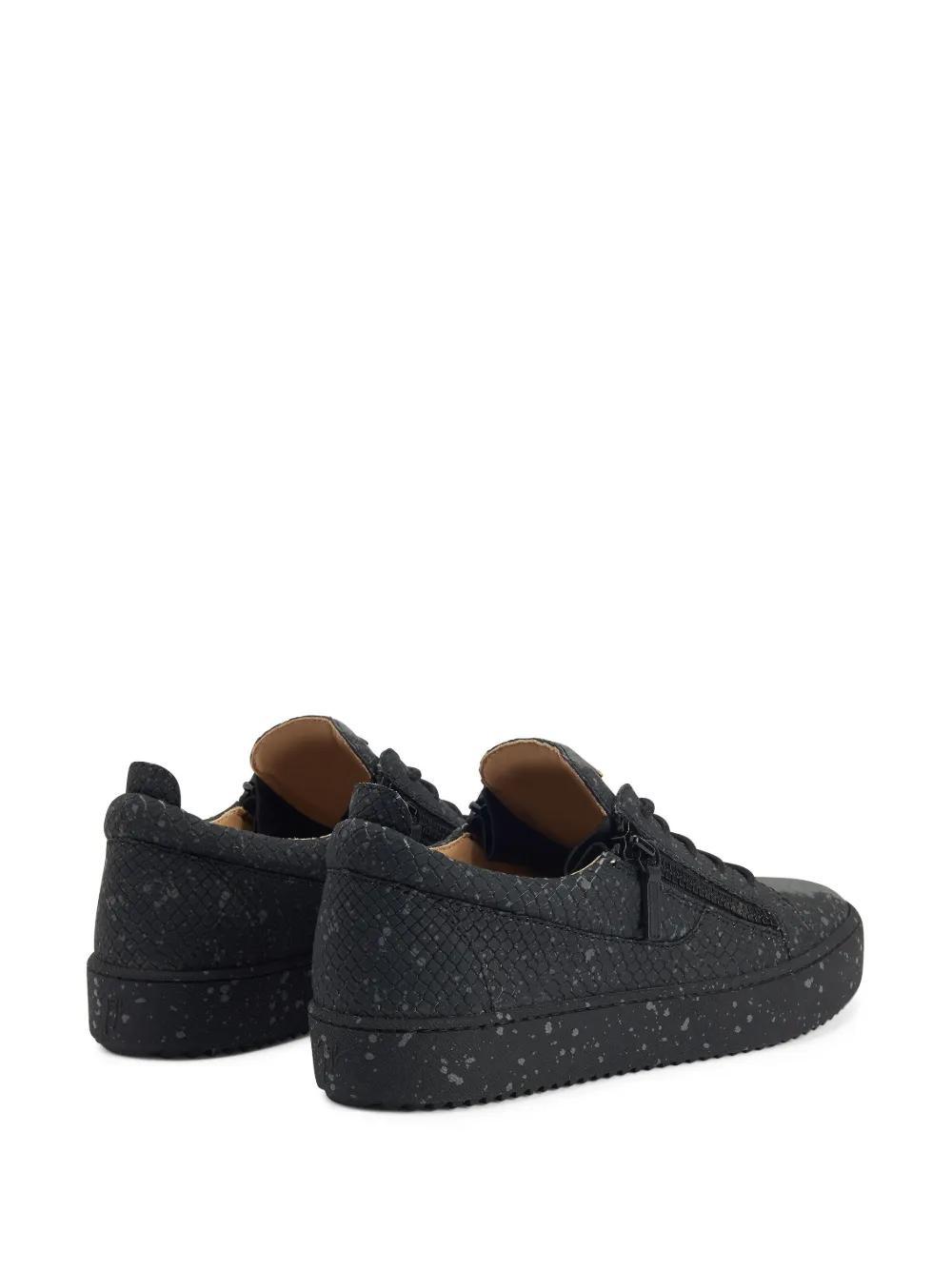 Frankie snakeskin-effect leather sneakers Product Image