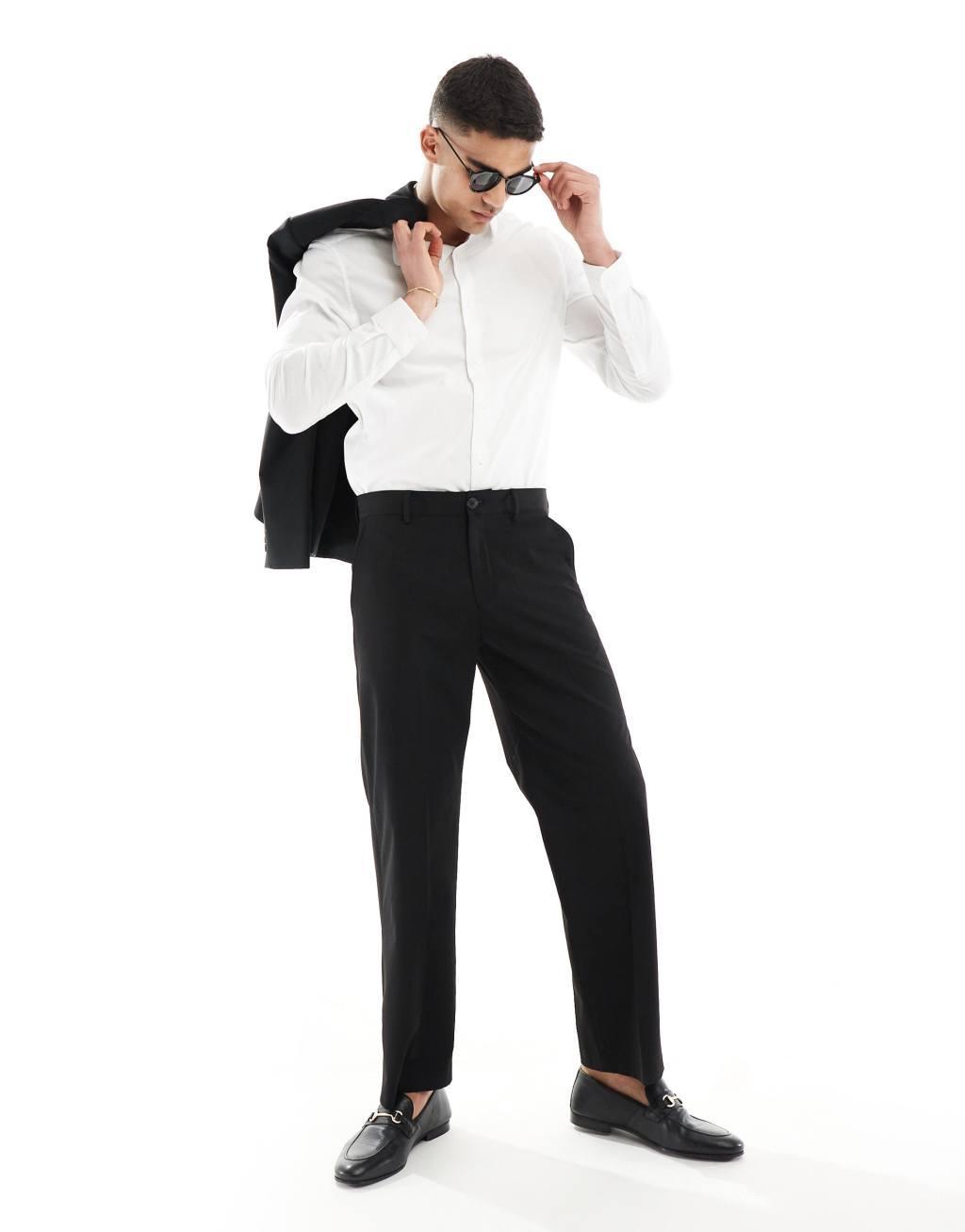 ASOS DESIGN regular fit textured shirt in white  Product Image
